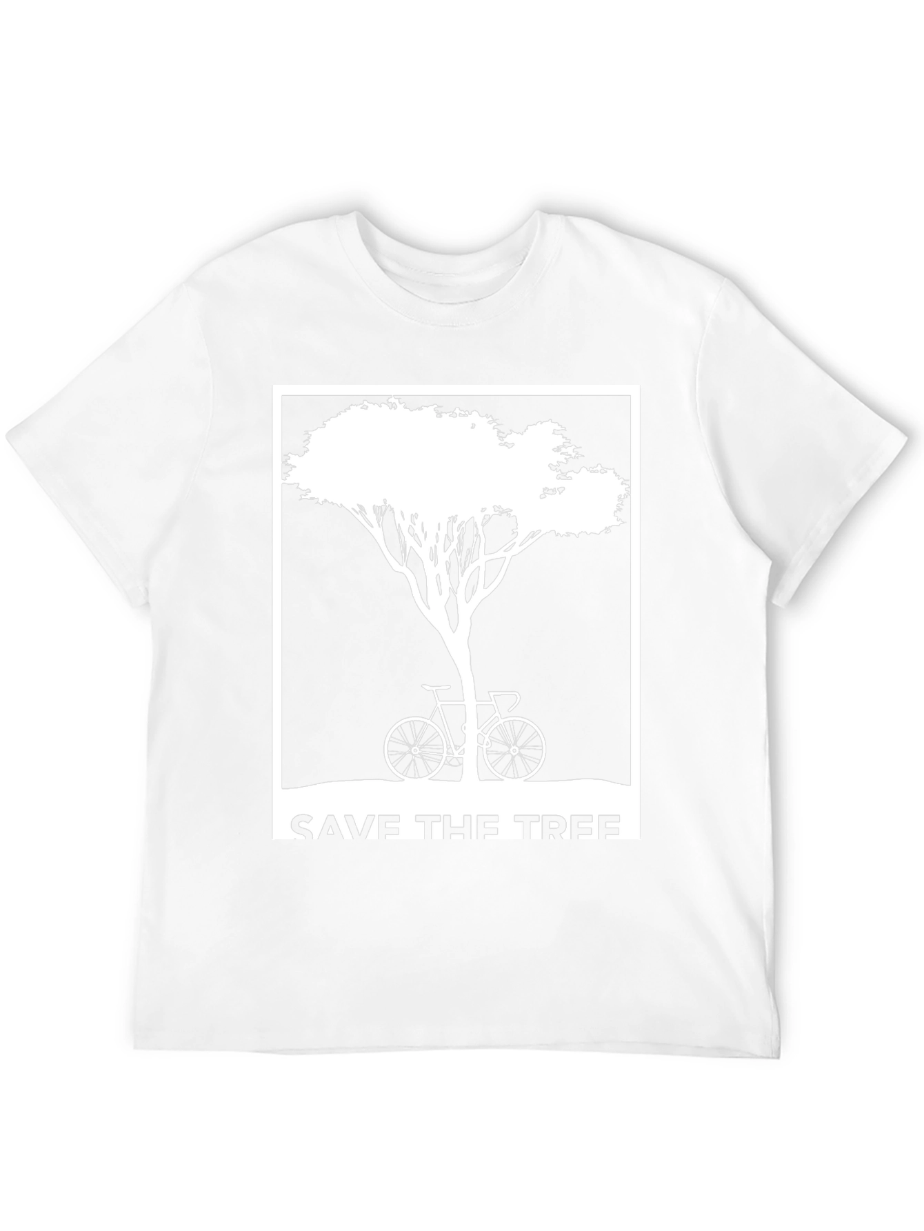 Save the Tree Graphic Tee - Eco-Friendly Bicycle Design