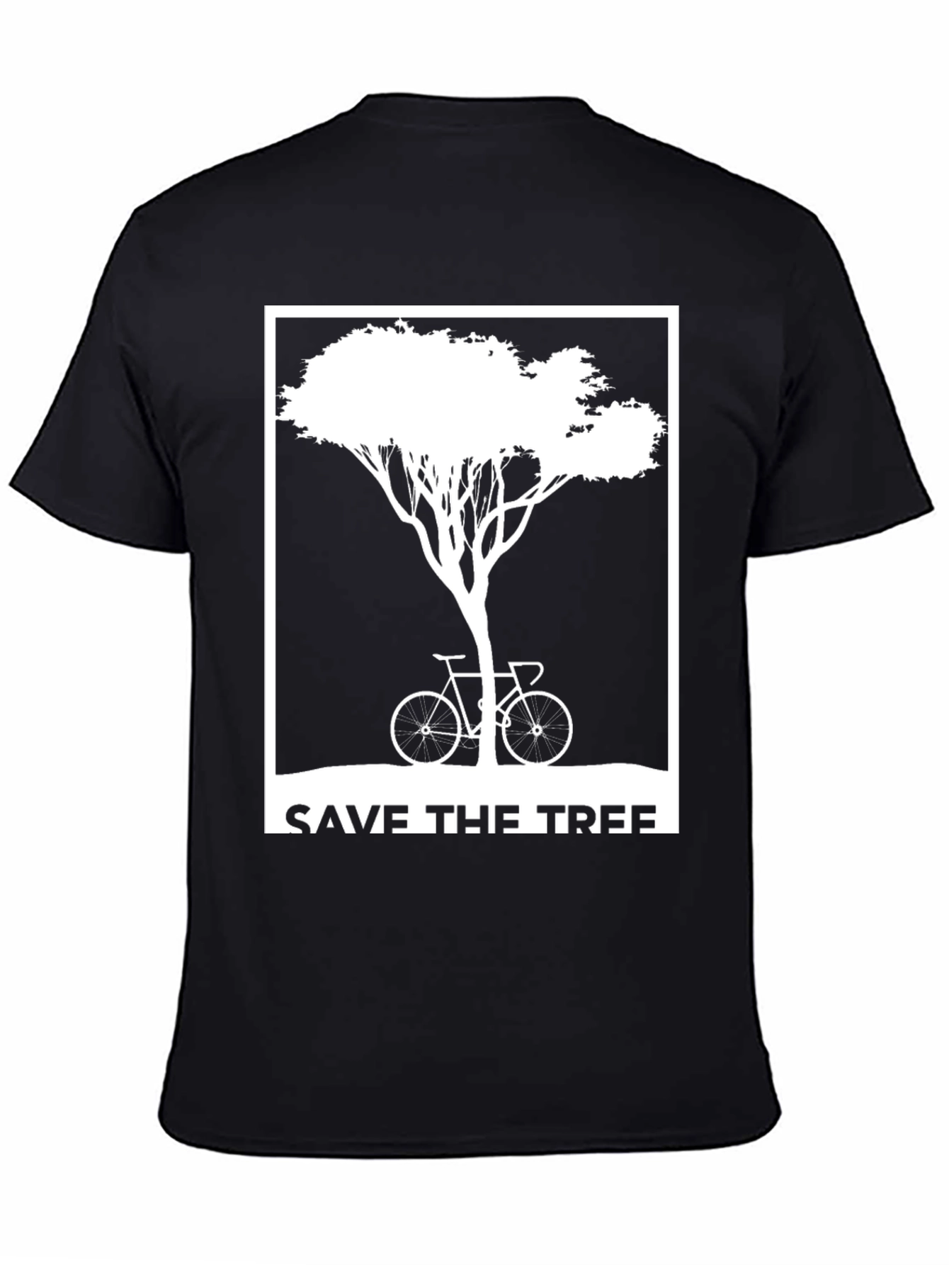 Save the Tree Graphic Tee - Eco-Friendly Bicycle Design