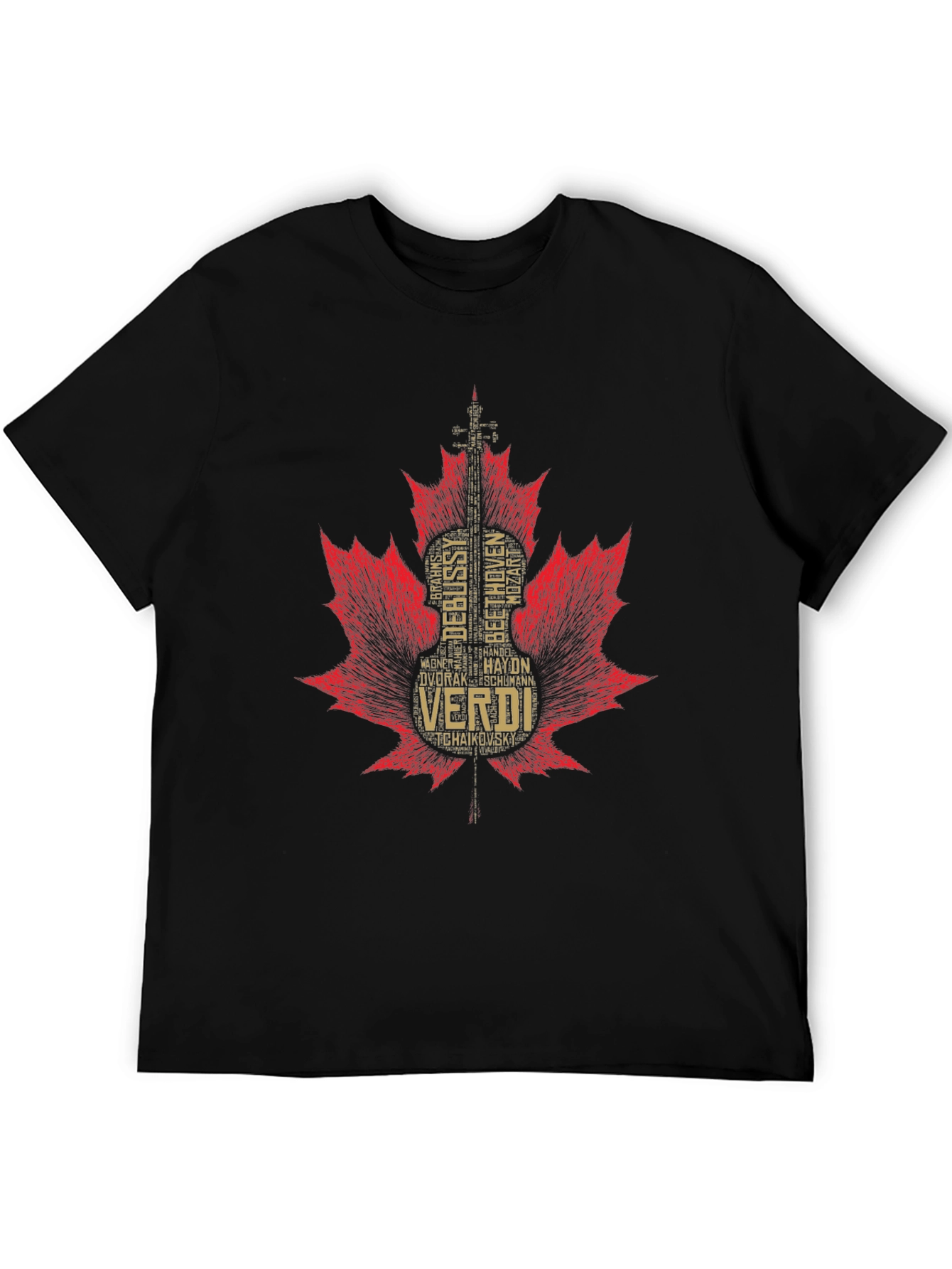 Musical Composers Maple Leaf T-Shirt