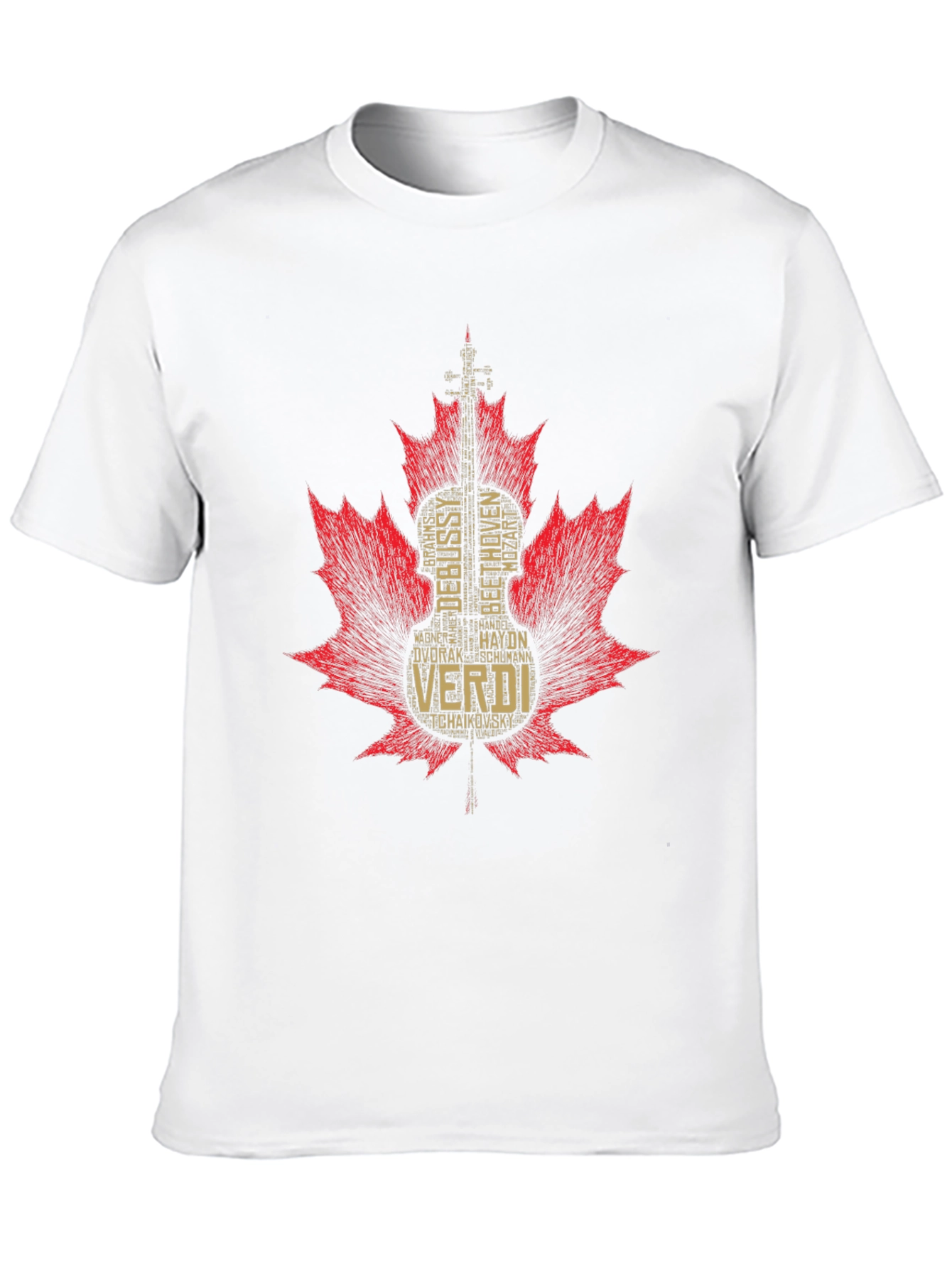 Musical Composers Maple Leaf T-Shirt