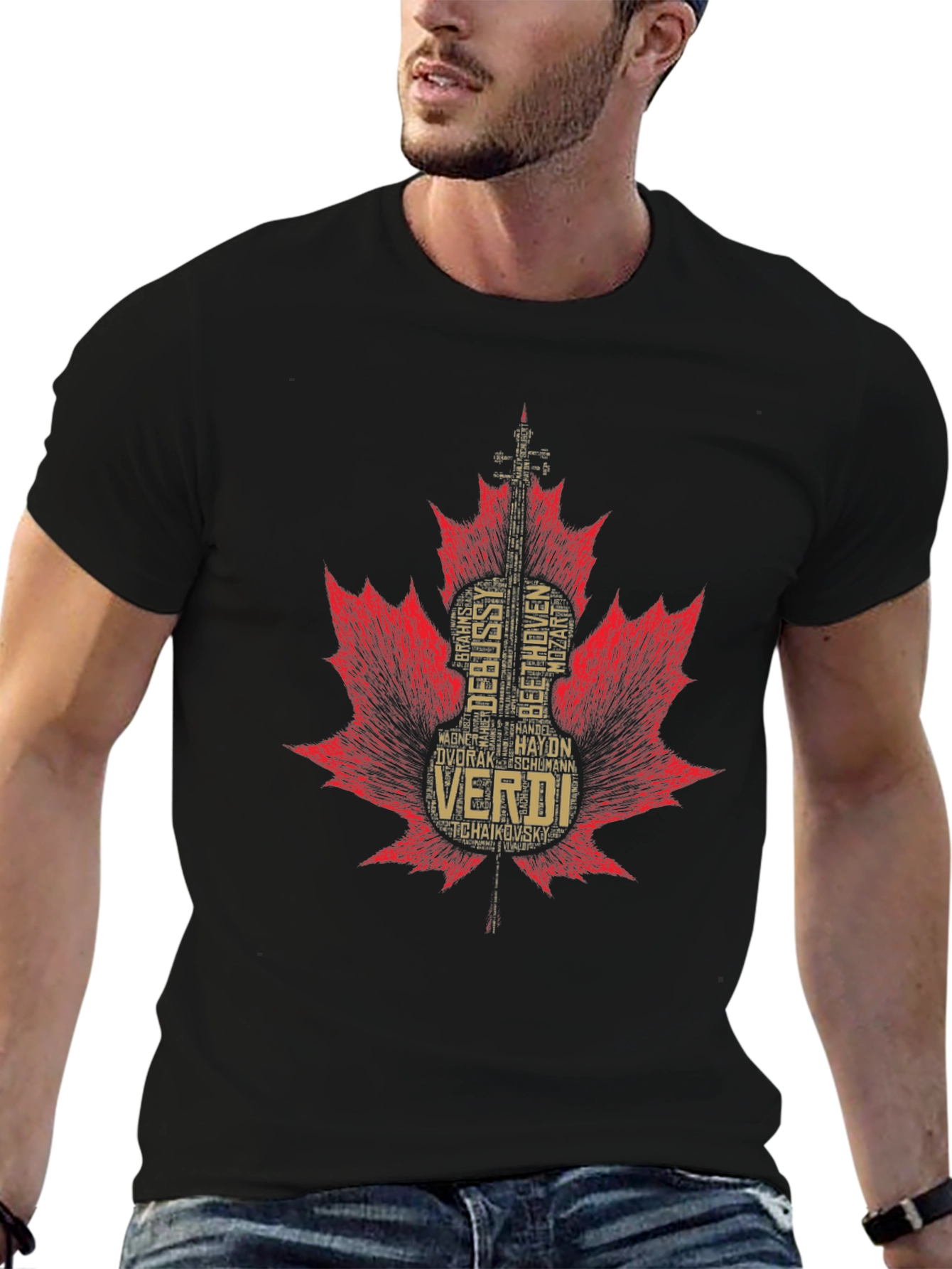 Musical Composers Maple Leaf T-Shirt