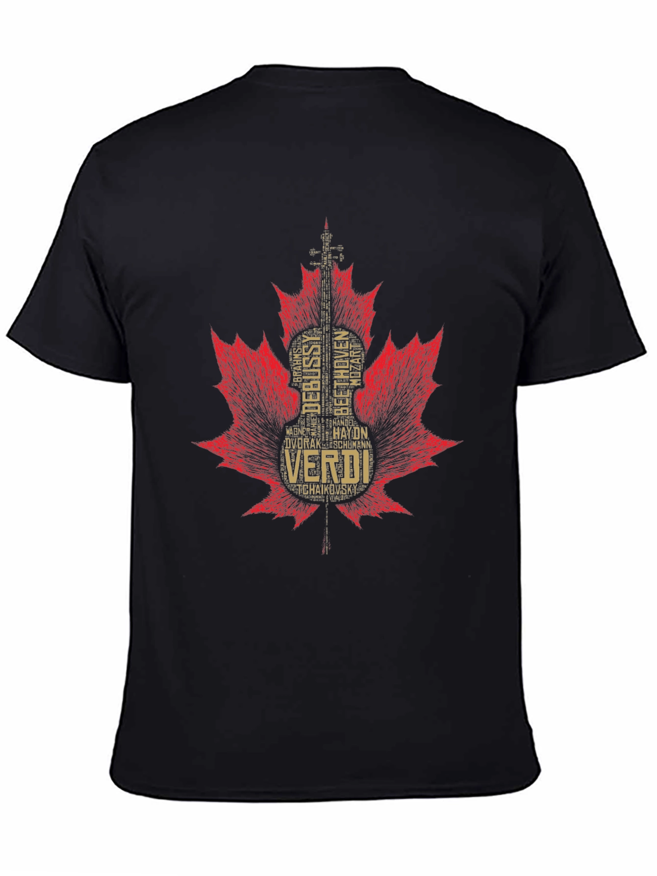 Musical Composers Maple Leaf T-Shirt