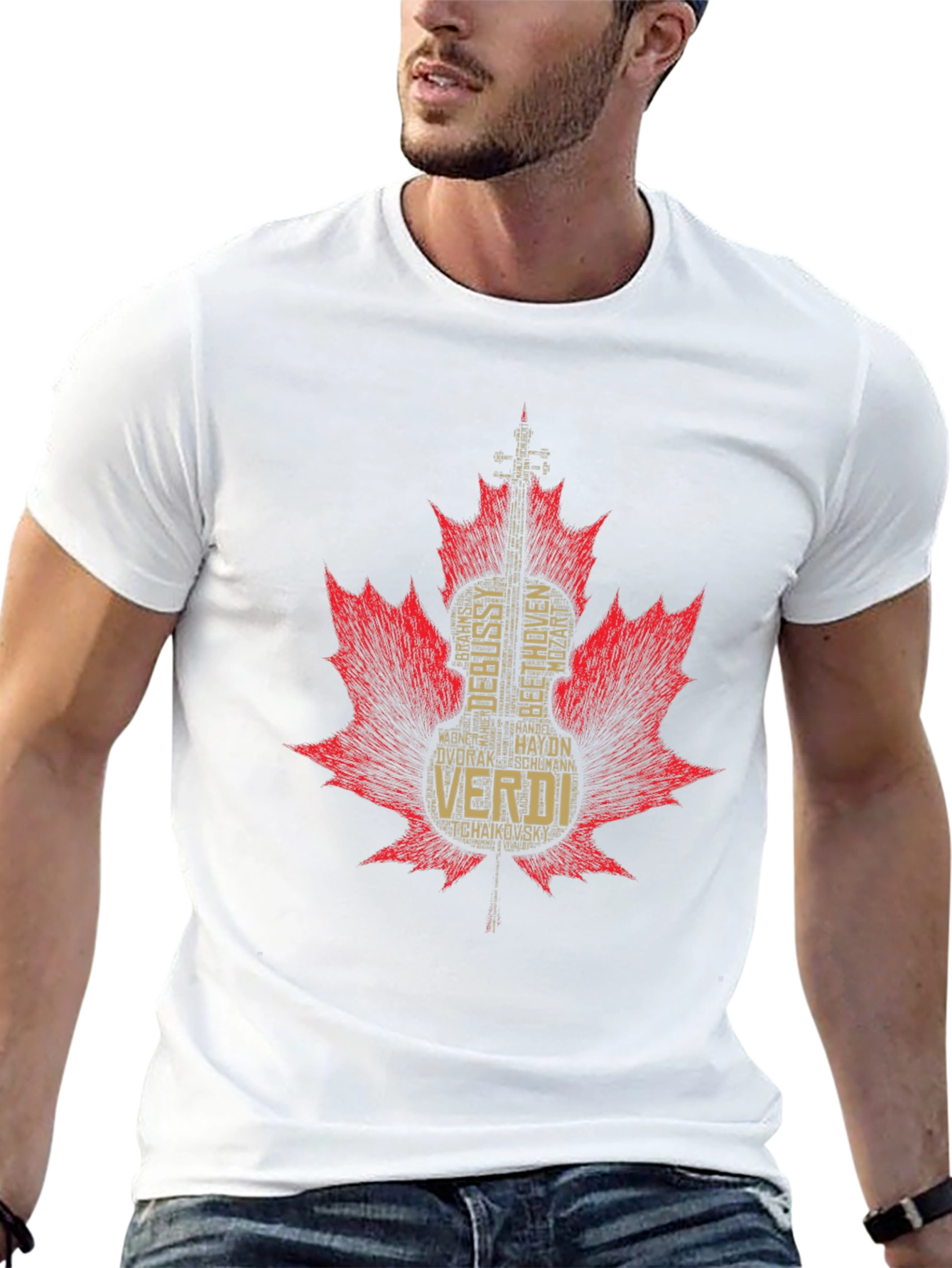 Musical Composers Maple Leaf T-Shirt