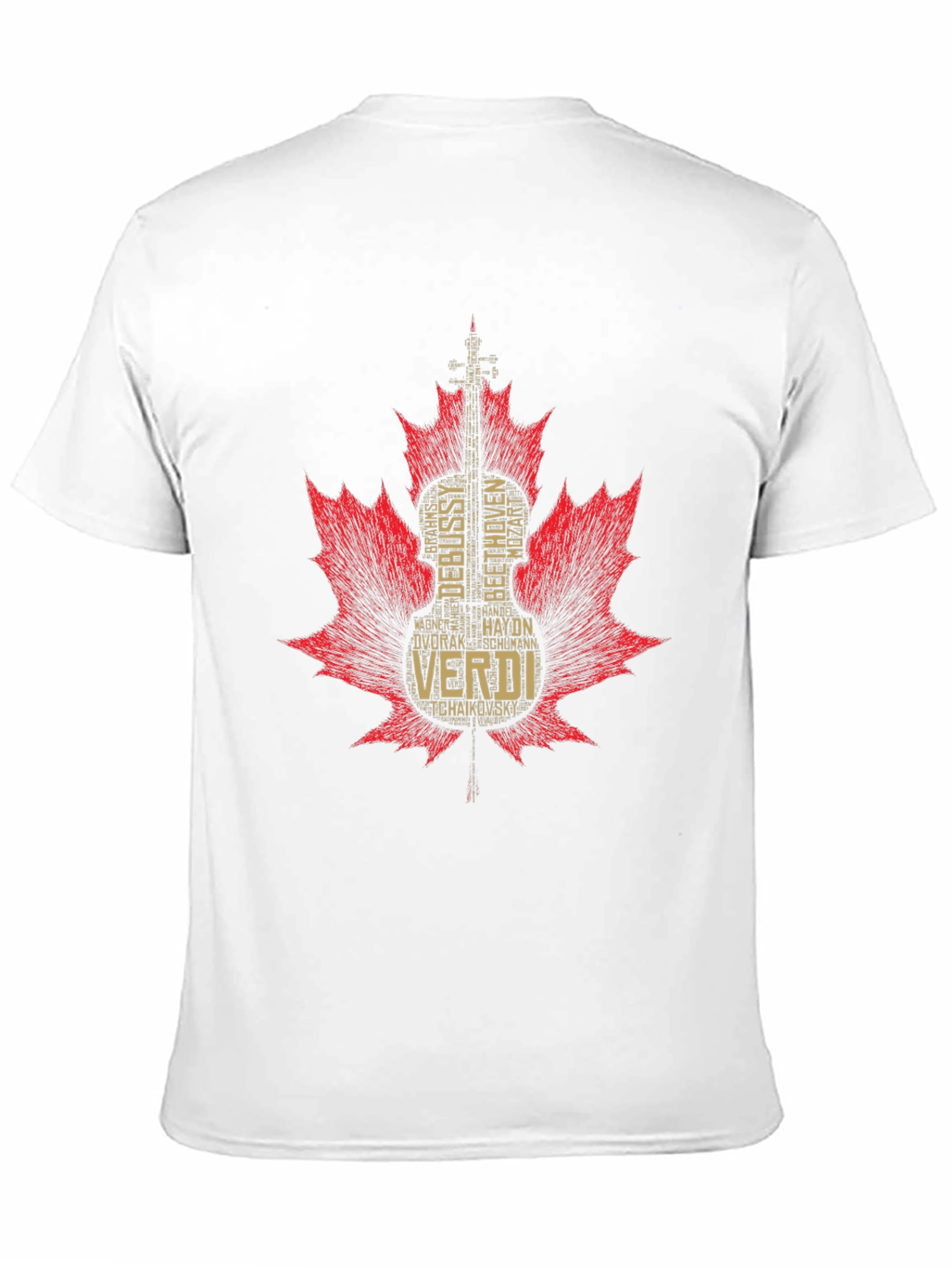 Musical Composers Maple Leaf T-Shirt