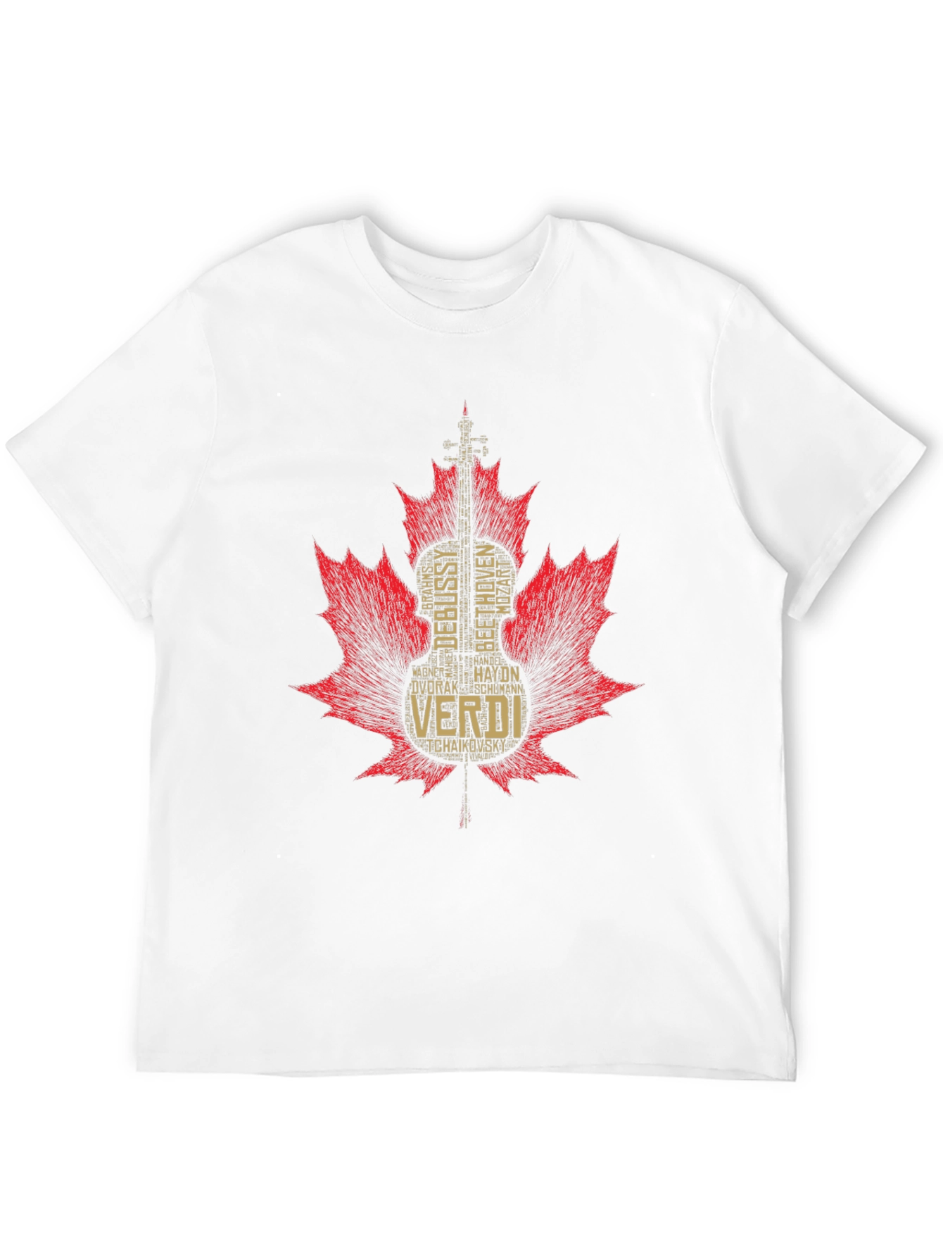 Musical Composers Maple Leaf T-Shirt