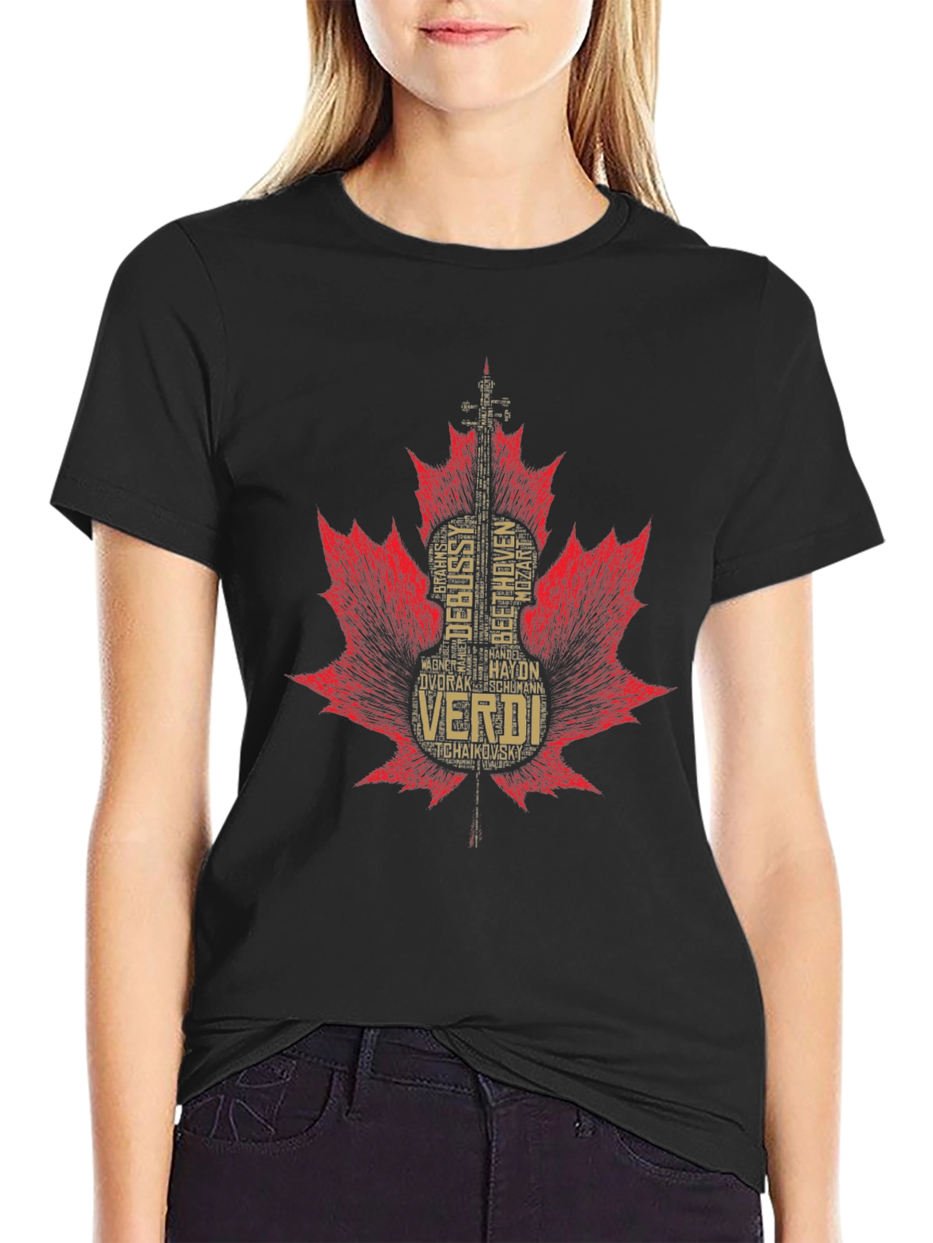 Musical Composers Maple Leaf T-Shirt