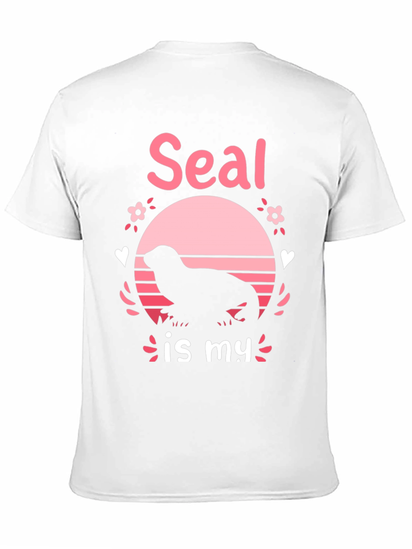 Seal Is My Valentine T-Shirt Black Tee