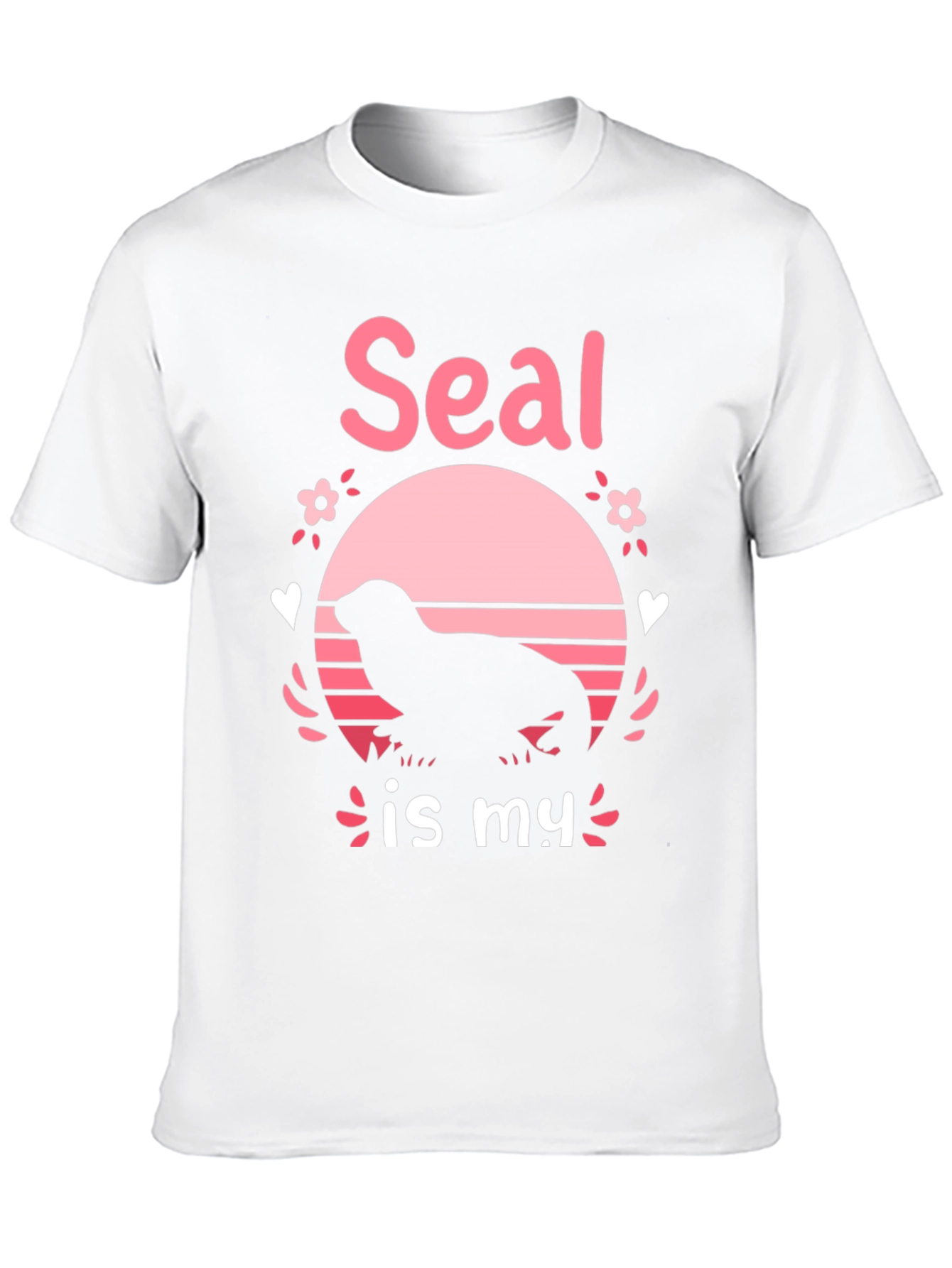 Seal Is My Valentine T-Shirt Black Tee