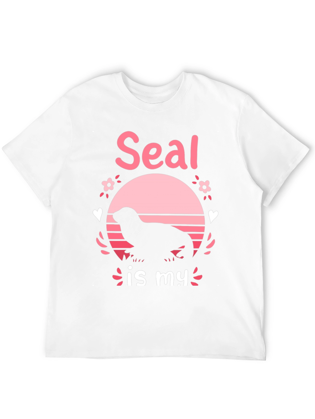 Seal Is My Valentine T-Shirt Black Tee