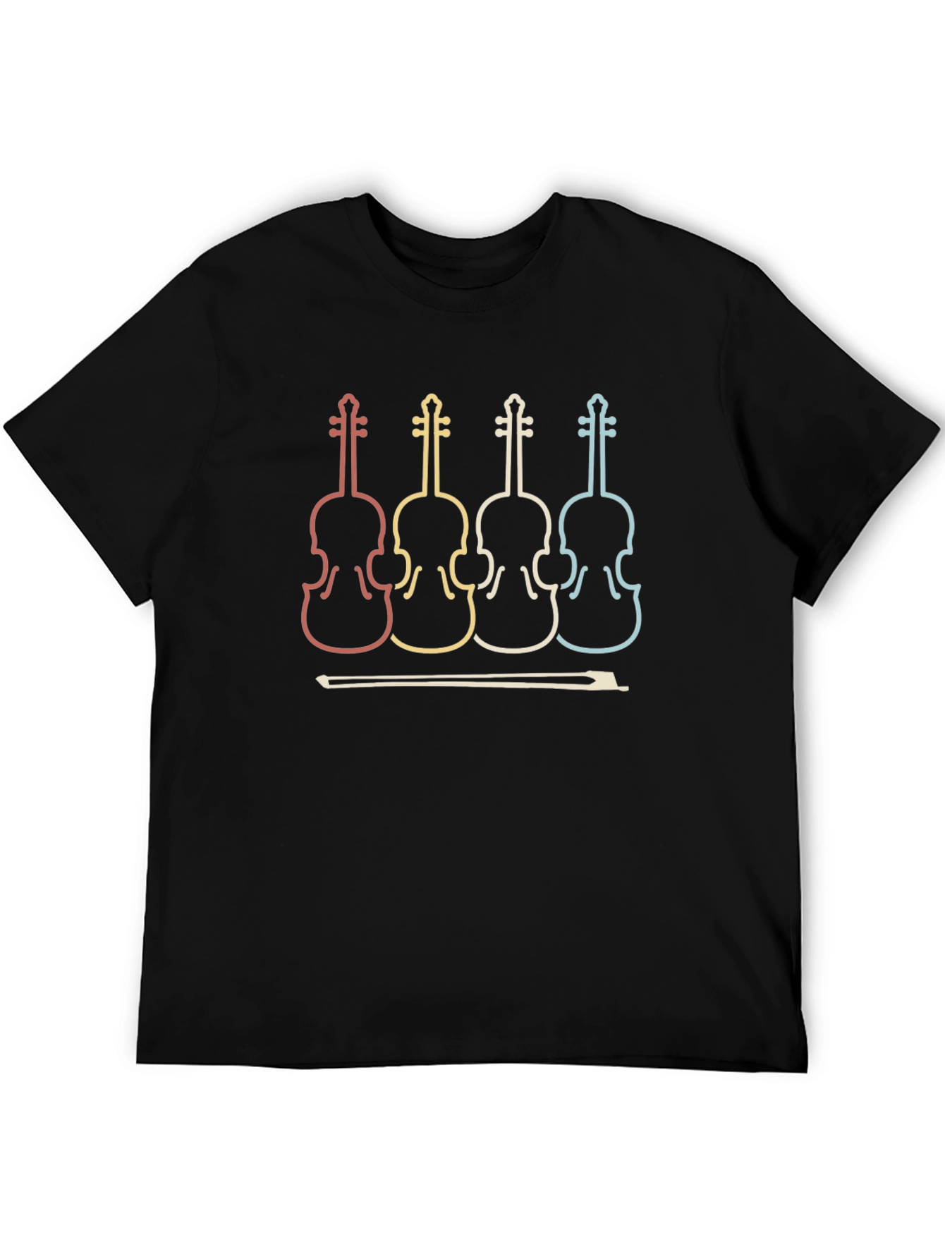 Retro Violin T-Shirt - Musical Instrument Tee
