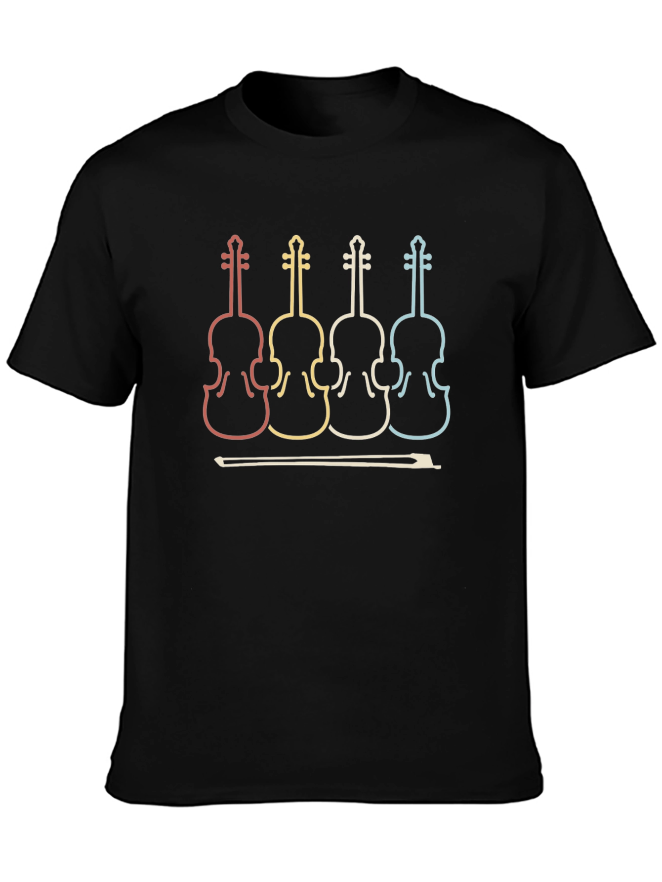 Retro Violin T-Shirt - Musical Instrument Tee