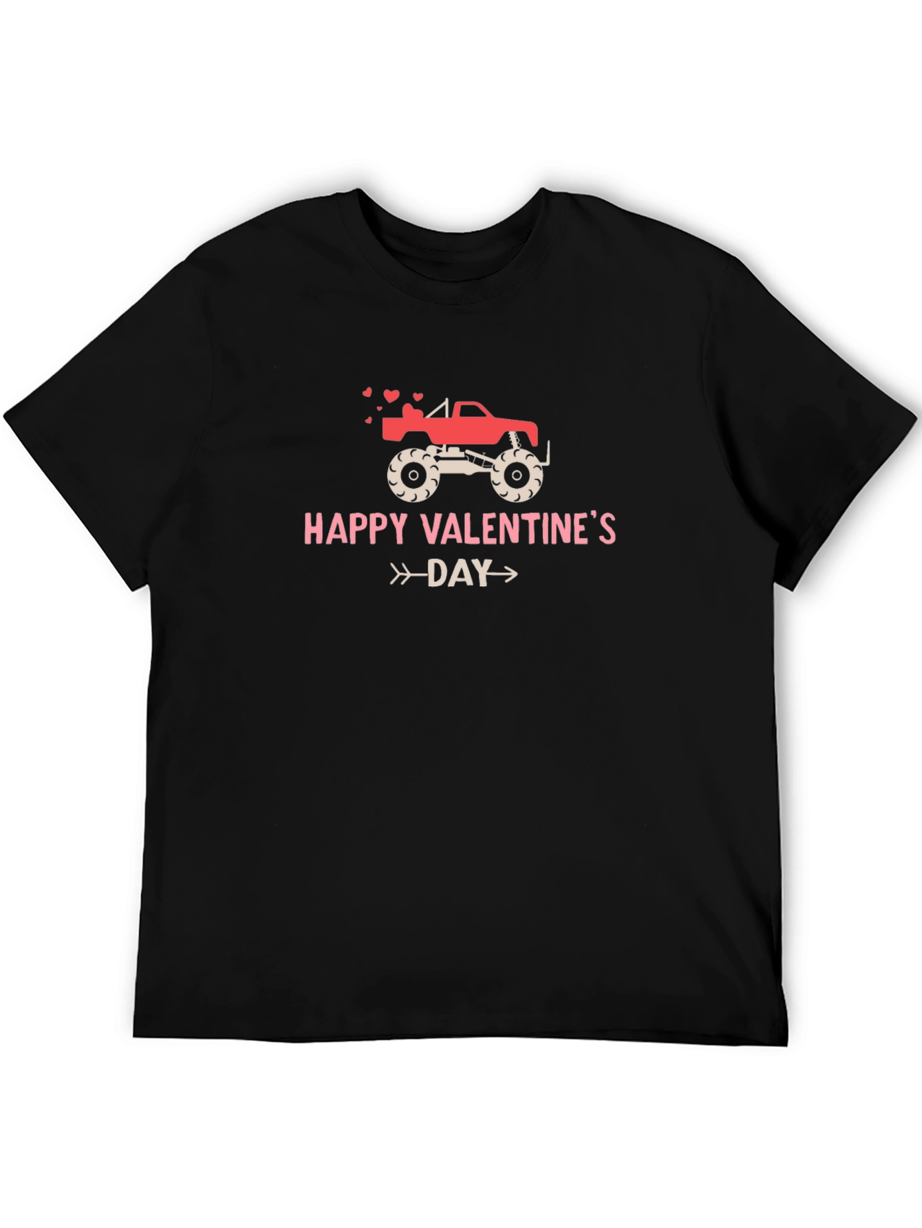 Monster Truck Valentines Day Graphic Tee