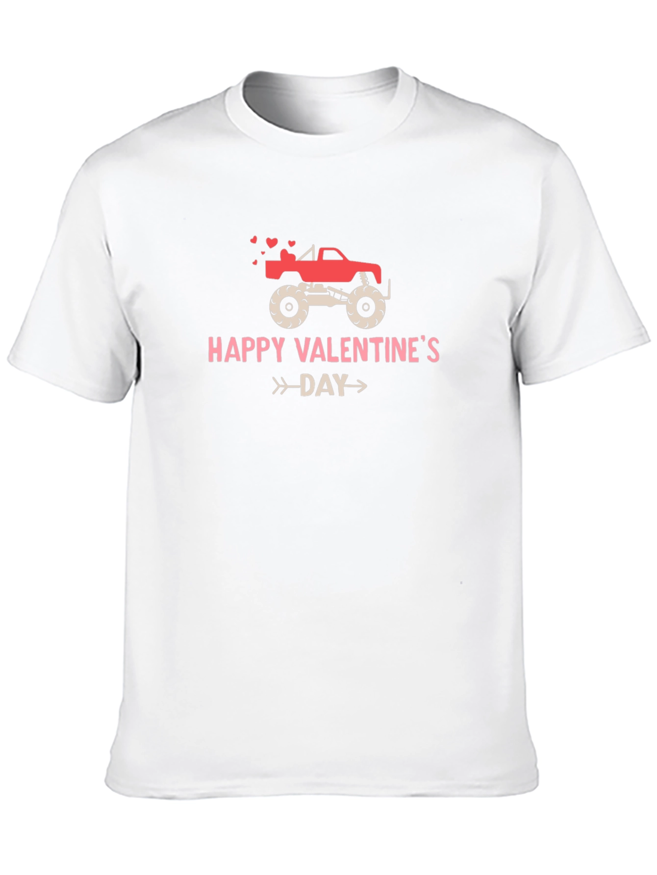 Monster Truck Valentines Day Graphic Tee