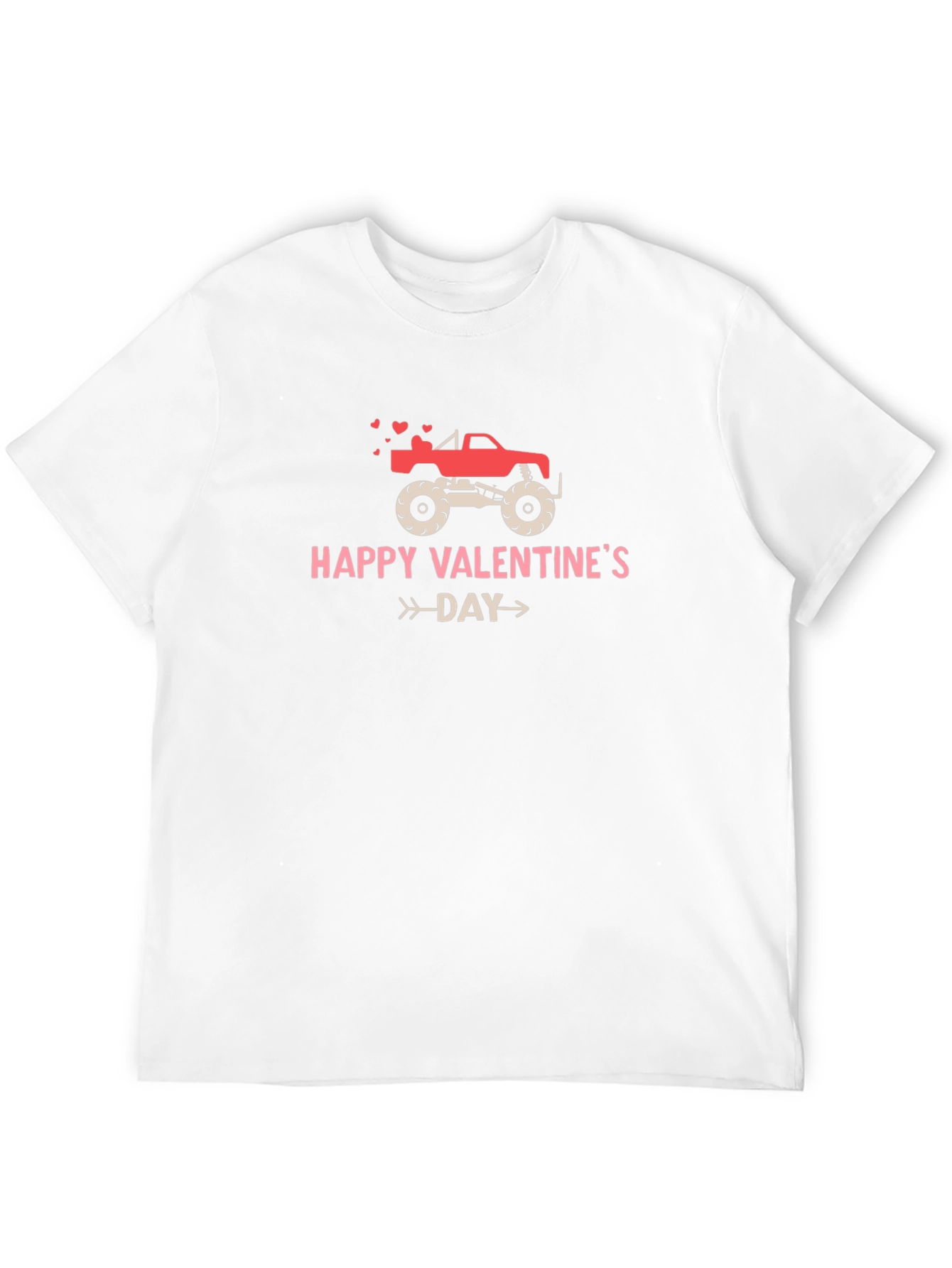 Monster Truck Valentines Day Graphic Tee