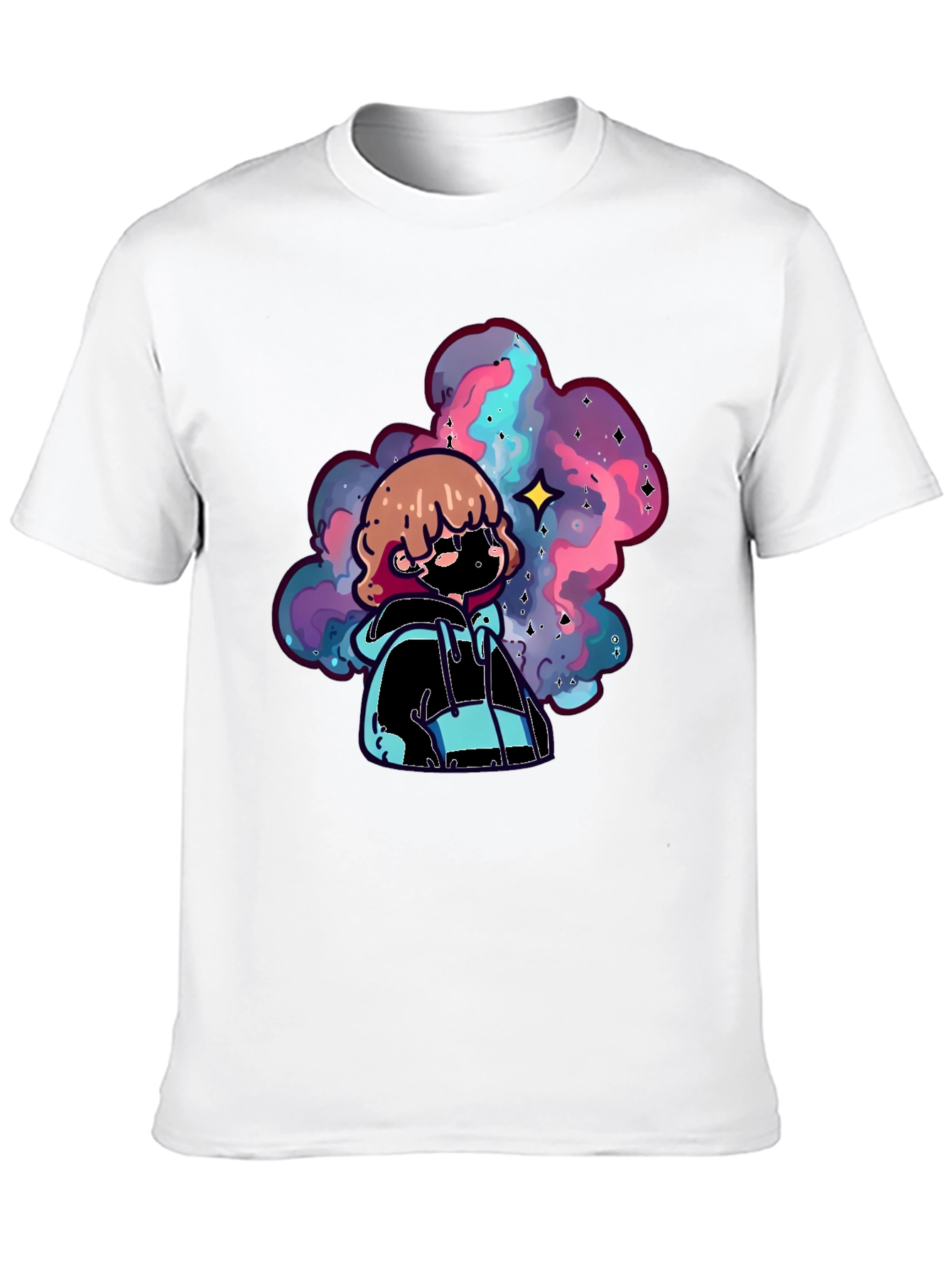 Galaxy Dreamer Graphic Tee - Black