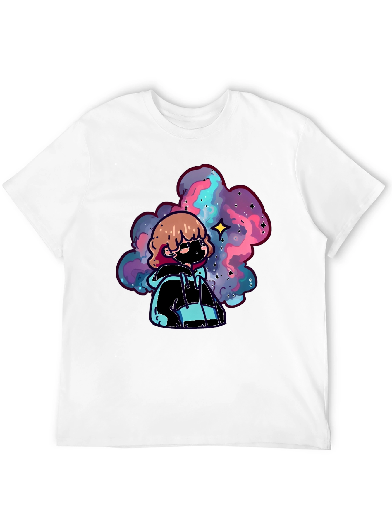 Galaxy Dreamer Graphic Tee - Black
