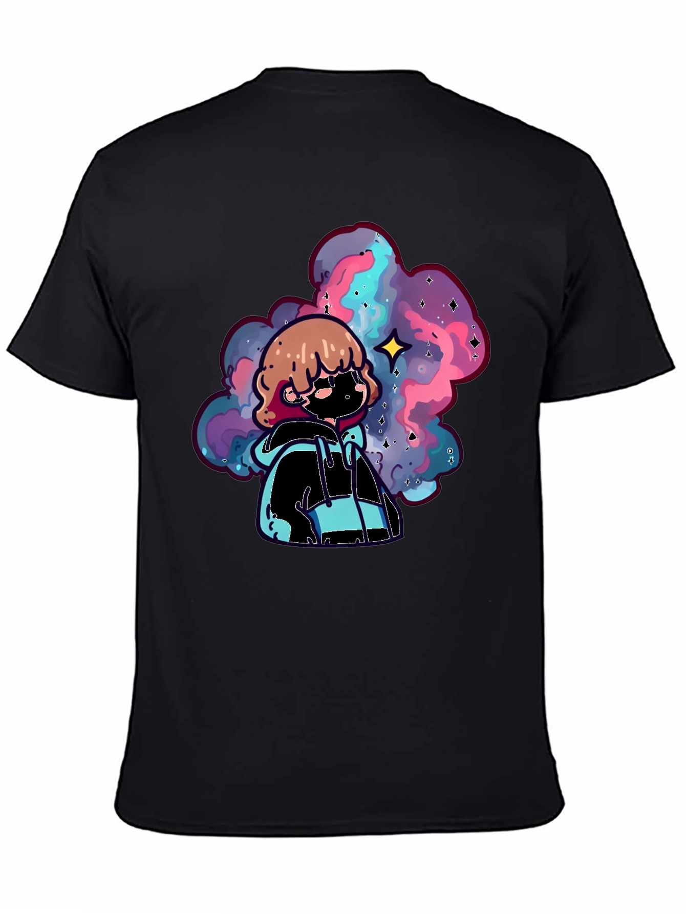 Galaxy Dreamer Graphic Tee - Black