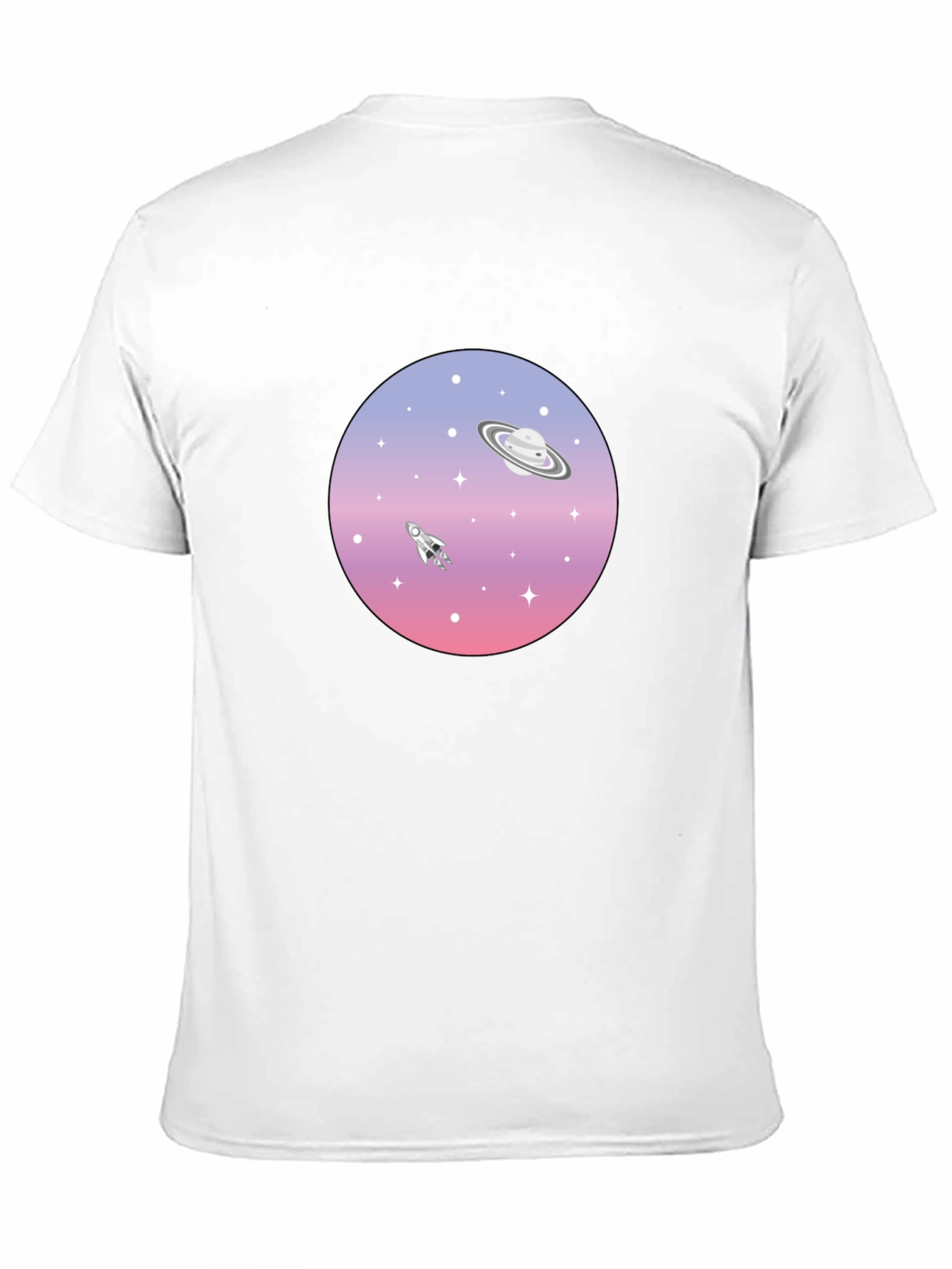 Space Graphic T-Shirt - Saturn Rocket Tee