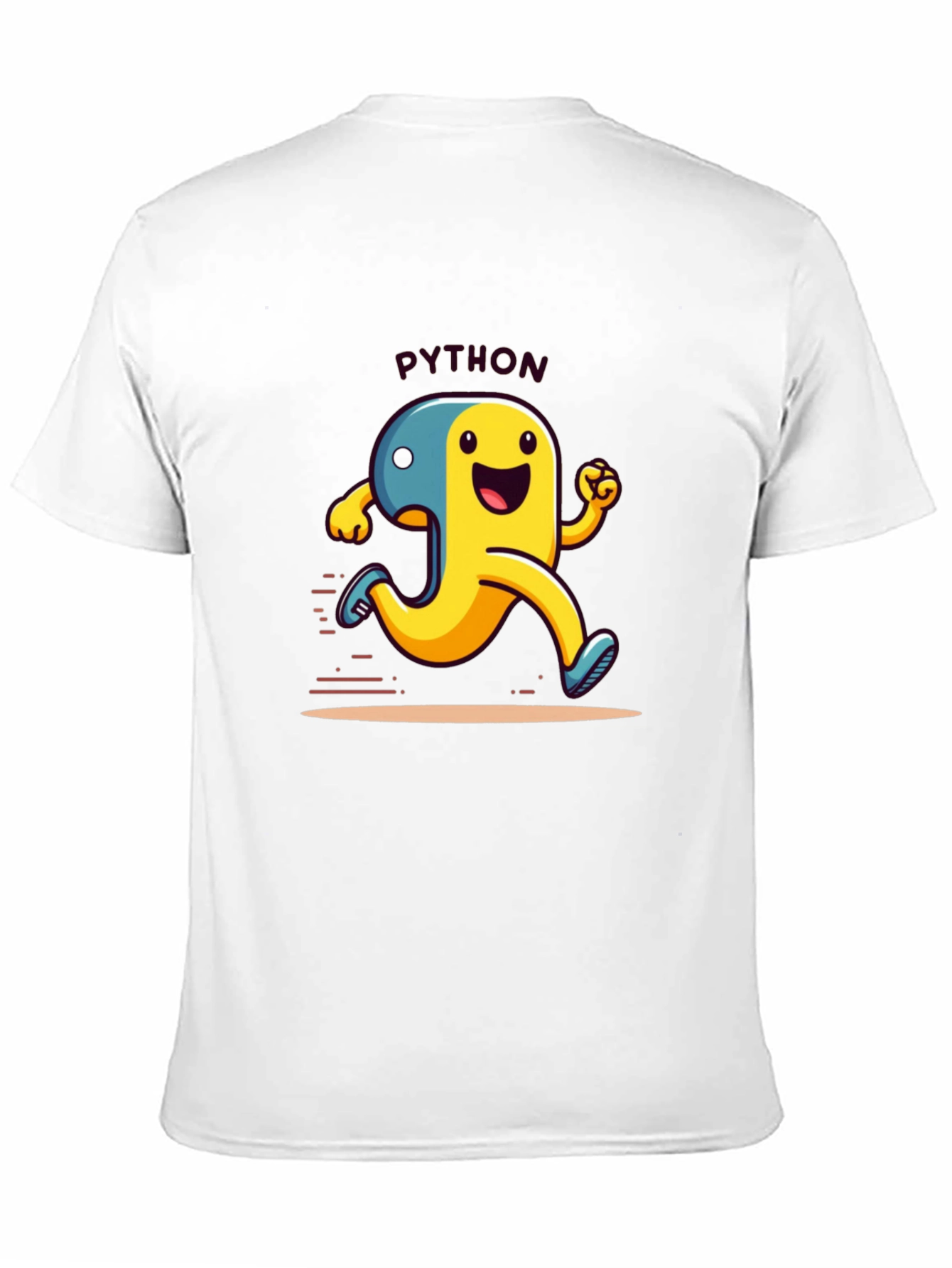 Python Programmer Cartoon Black T-Shirt