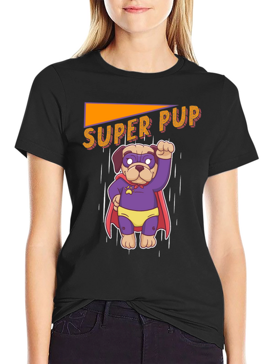 Super Pup Dog Graphic Tee - Fun Novelty T-Shirt