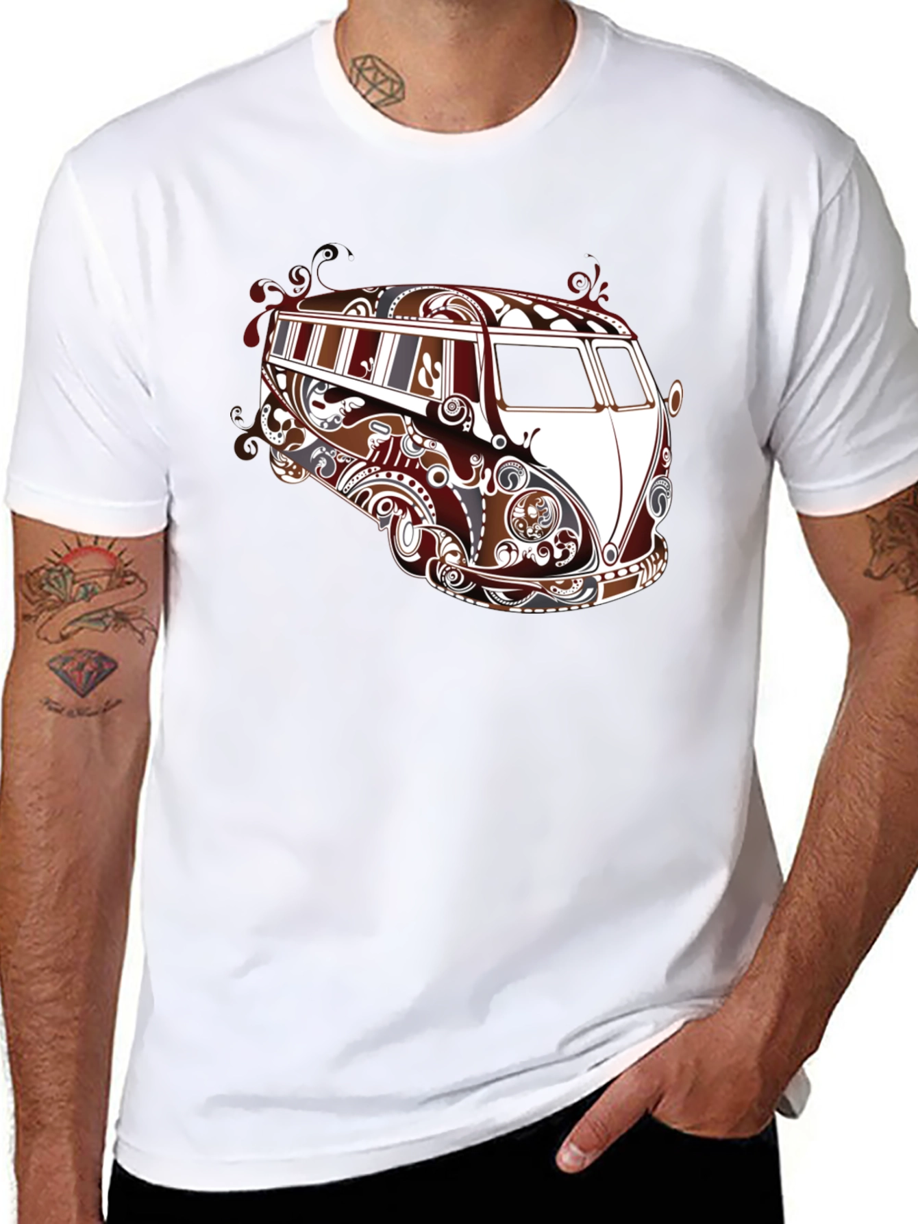 Cool VW Bus Graphic Tee - Black
