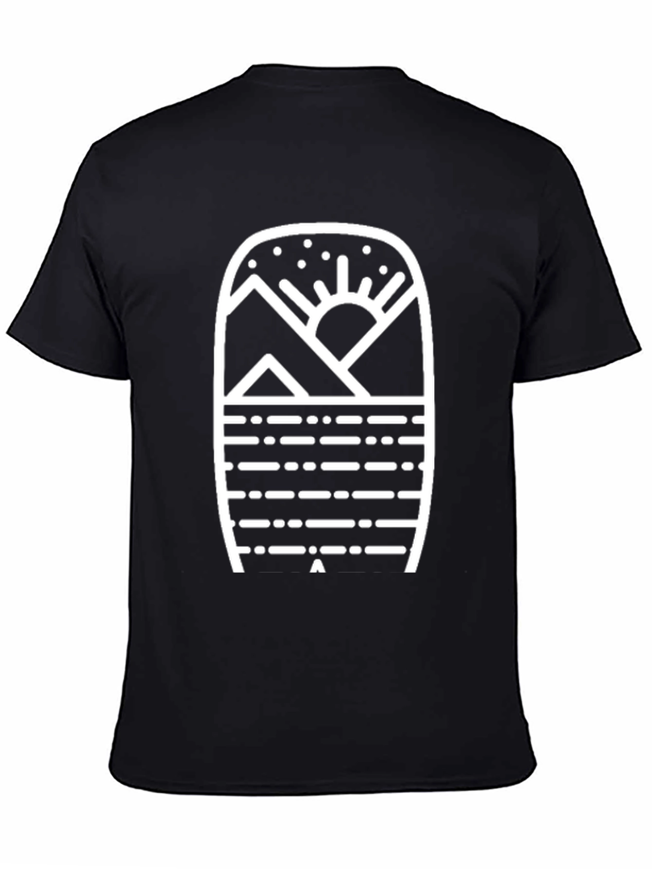 Mountain & Sun Graphic Tee - Black Unisex T-Shirt
