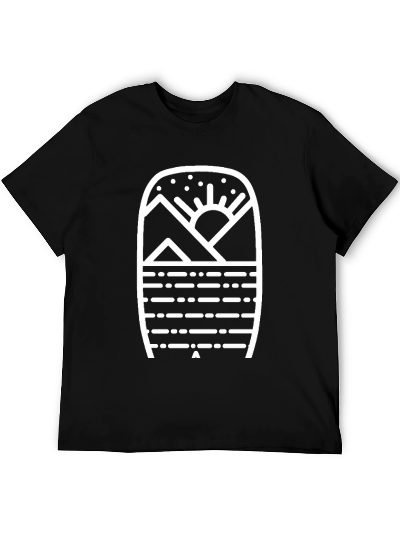 Mountain & Sun Graphic Tee - Black Unisex T-Shirt