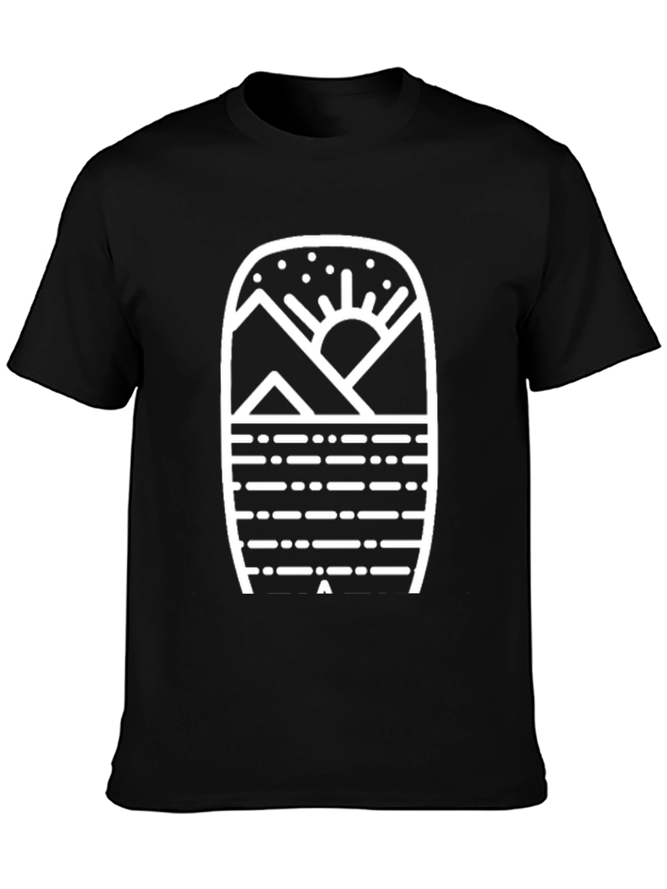 Mountain & Sun Graphic Tee - Black Unisex T-Shirt