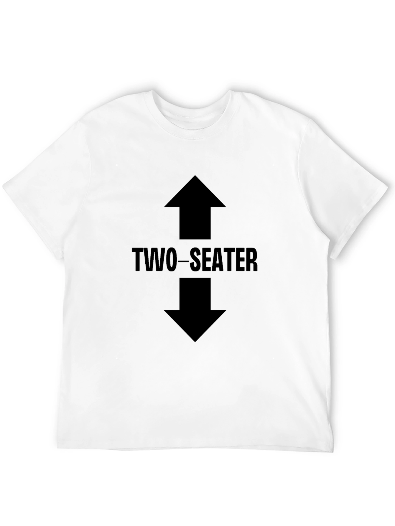 Two-Seater Graphic Print Tee - Black