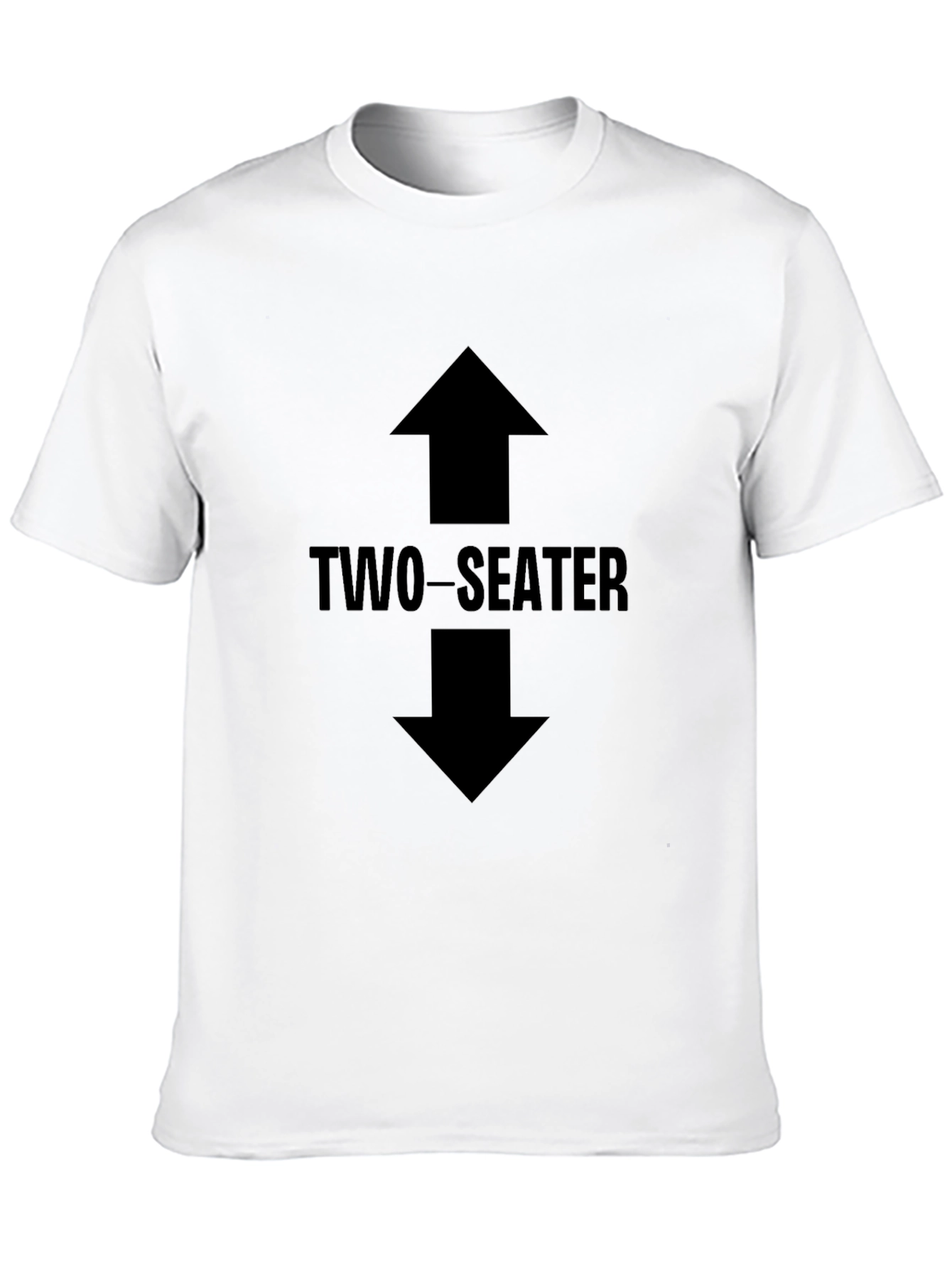 Two-Seater Graphic Print Tee - Black