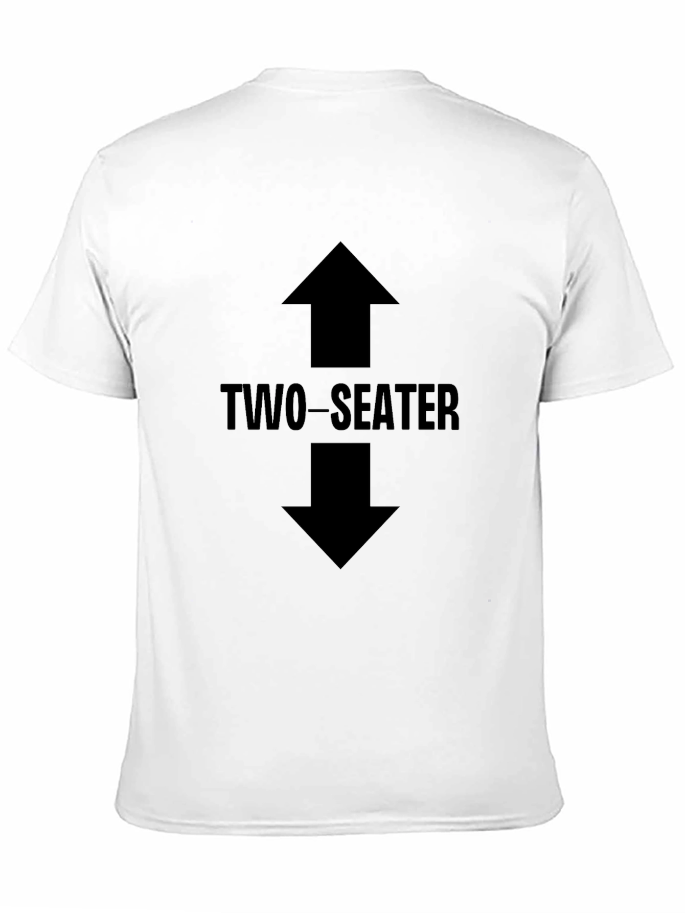 Two-Seater Graphic Print Tee - Black