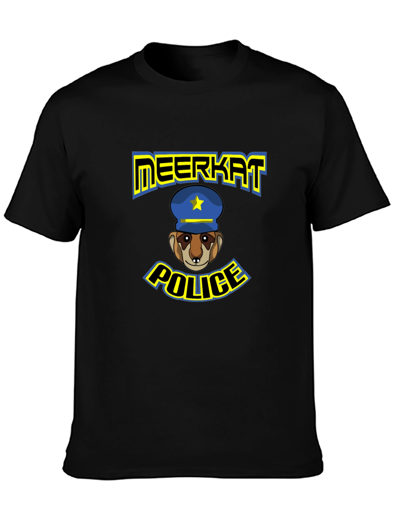 Meerkat Police T-Shirt: Funny Cartoon Design