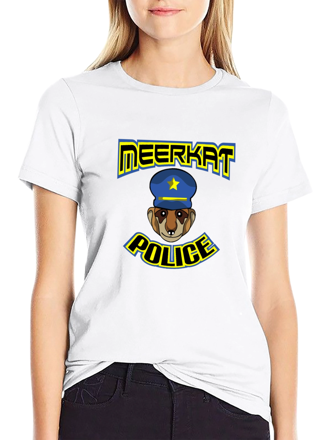 Meerkat Police T-Shirt: Funny Cartoon Design
