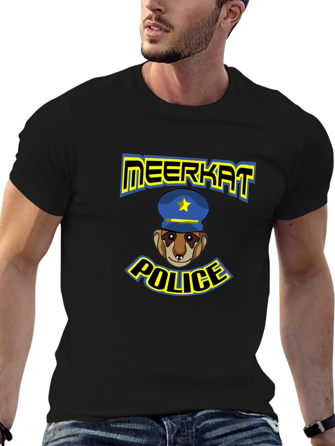 Meerkat Police T-Shirt: Funny Cartoon Design