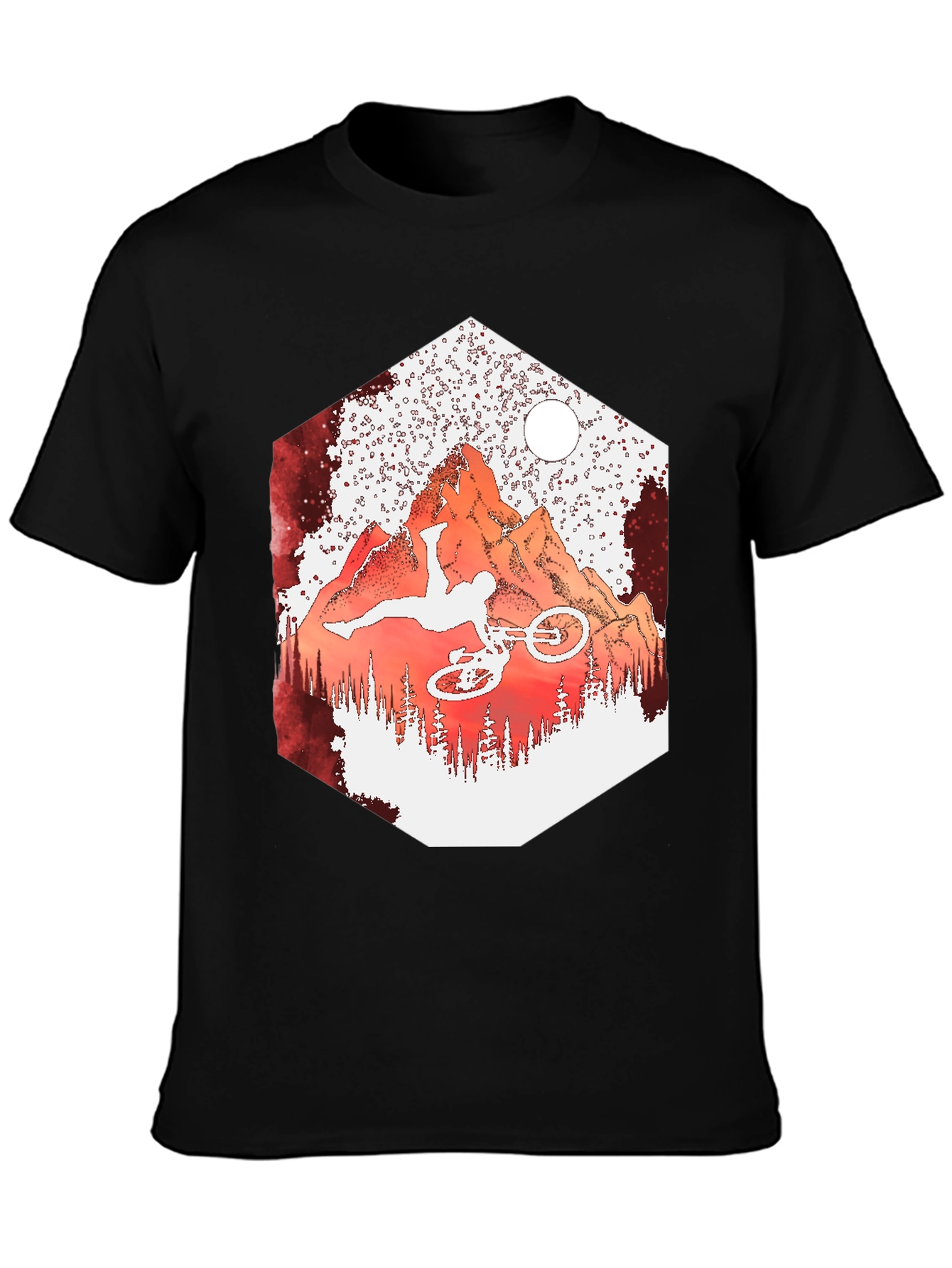 Mountain Biker T-Shirt - Extreme Sports Design
