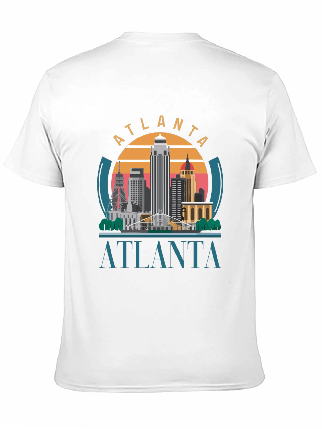 Atlanta Skyline T-Shirt - Black Graphic Tee