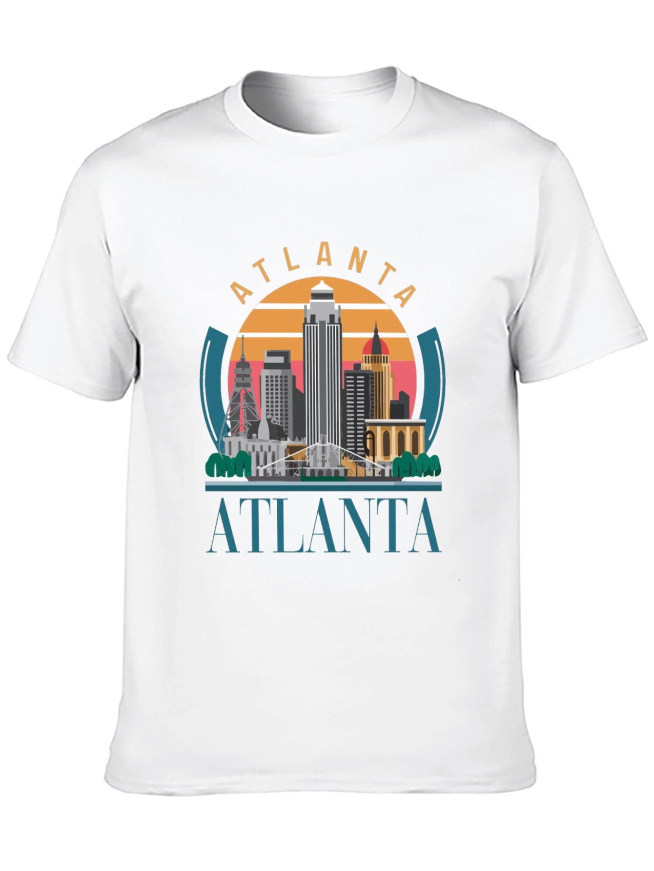 Atlanta Skyline T-Shirt - Black Graphic Tee