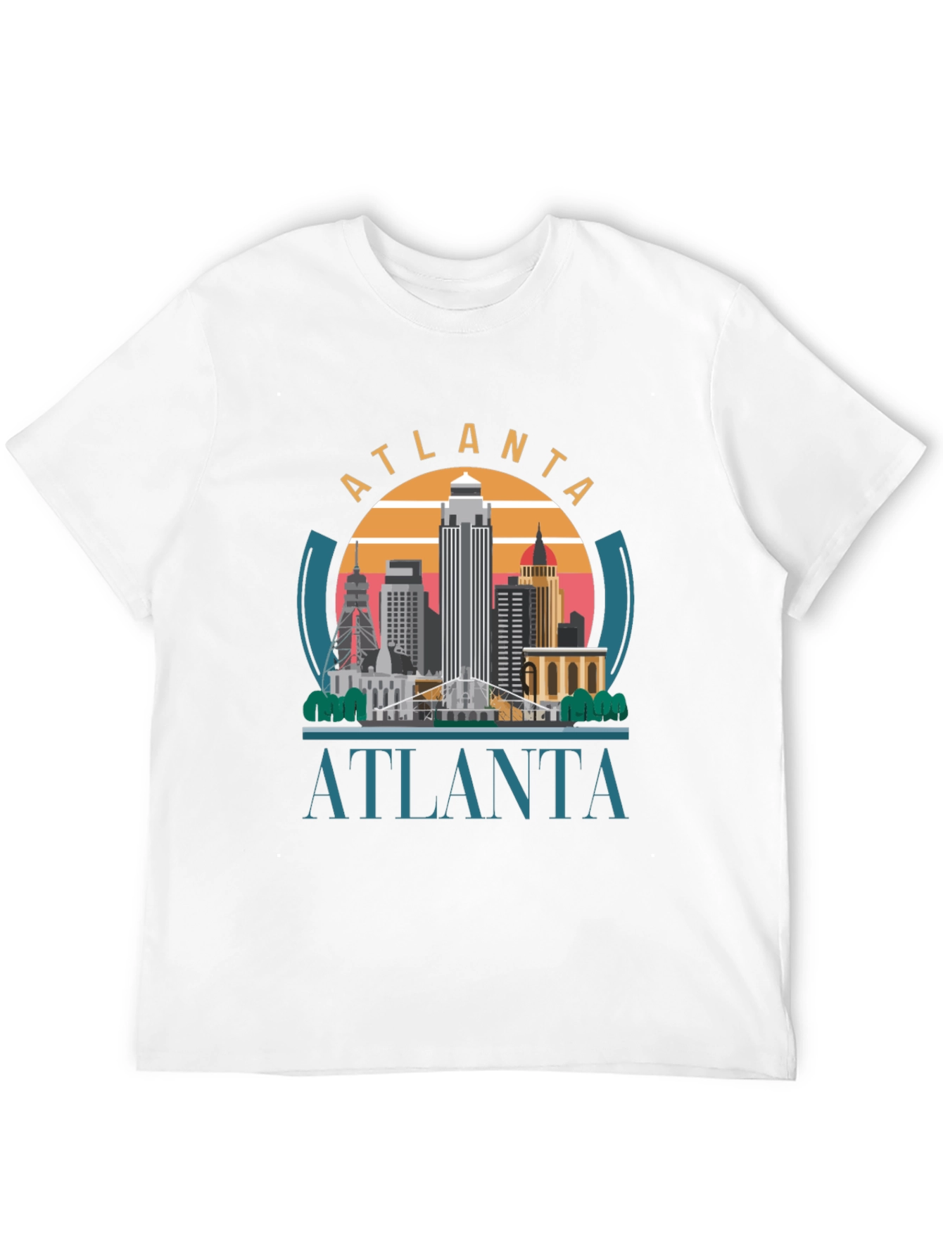 Atlanta Skyline T-Shirt - Black Graphic Tee