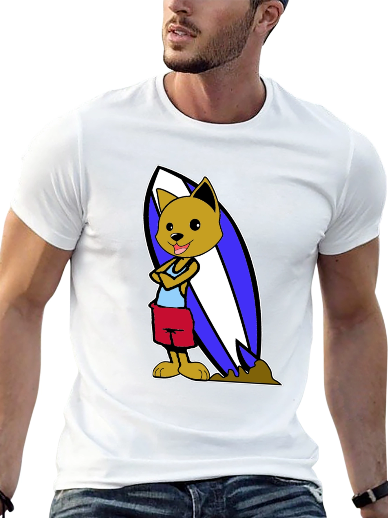 Dog Surfer Graphic T-Shirt