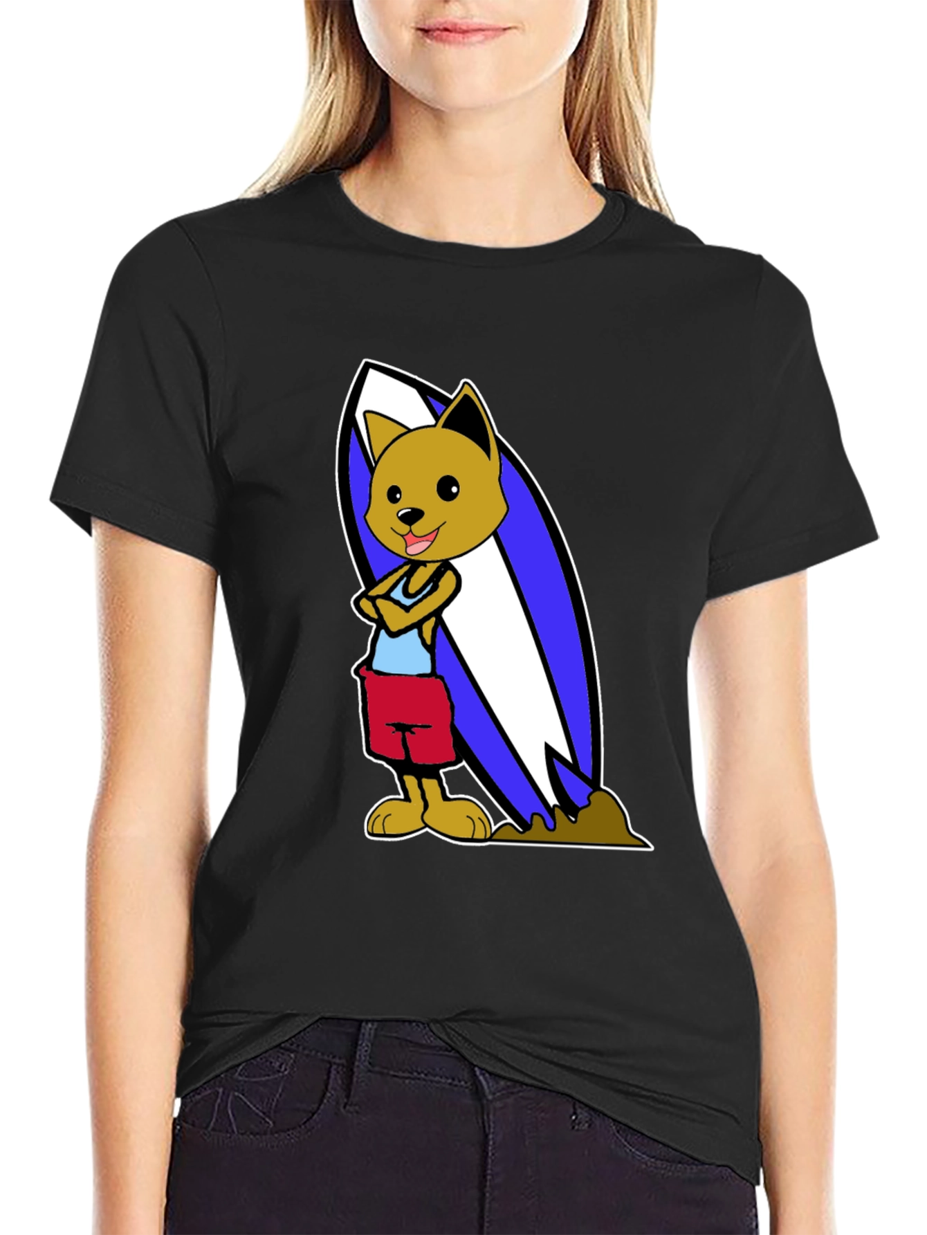 Dog Surfer Graphic T-Shirt