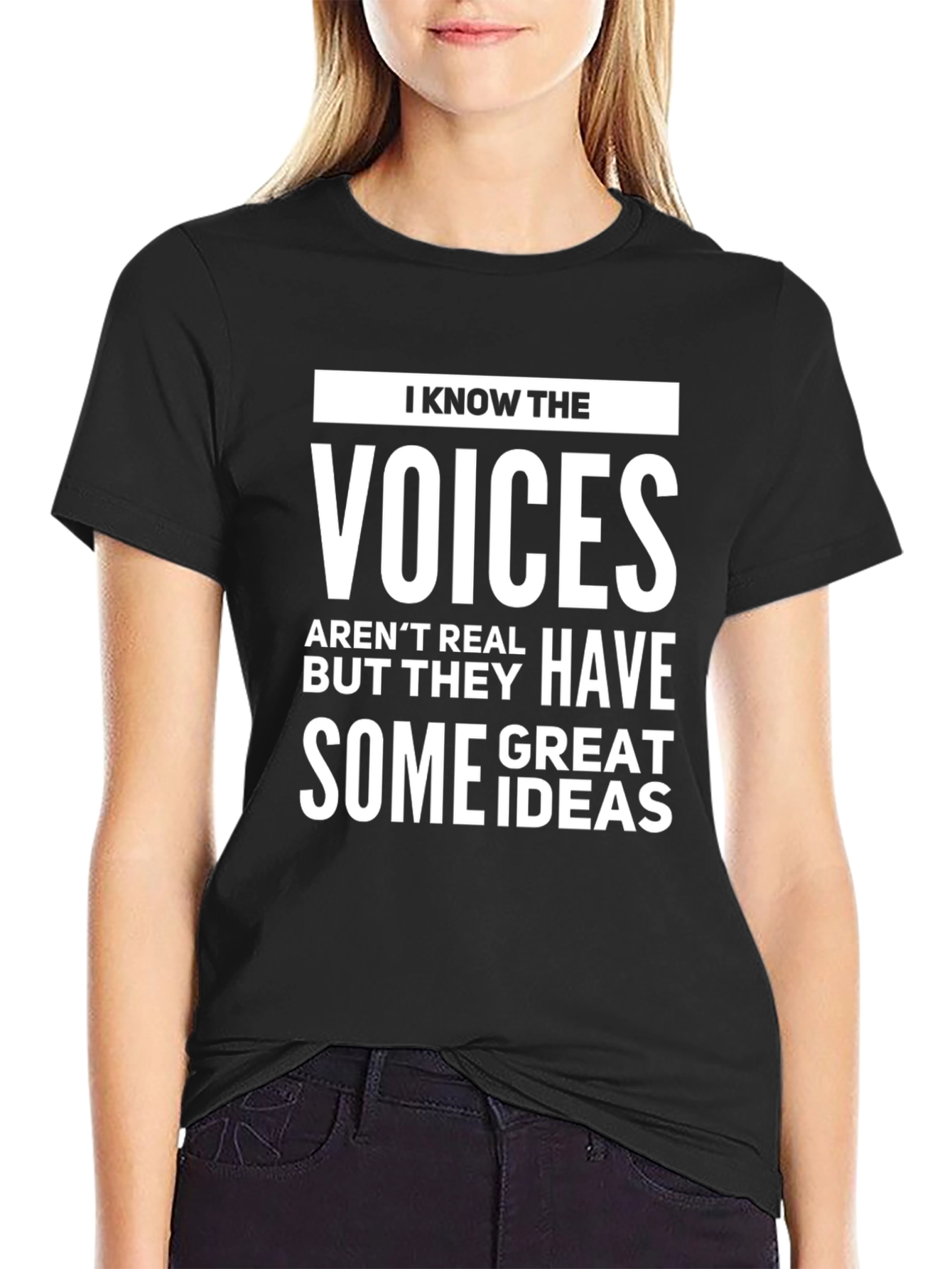 I Know The Voices Mens Graphic Tee