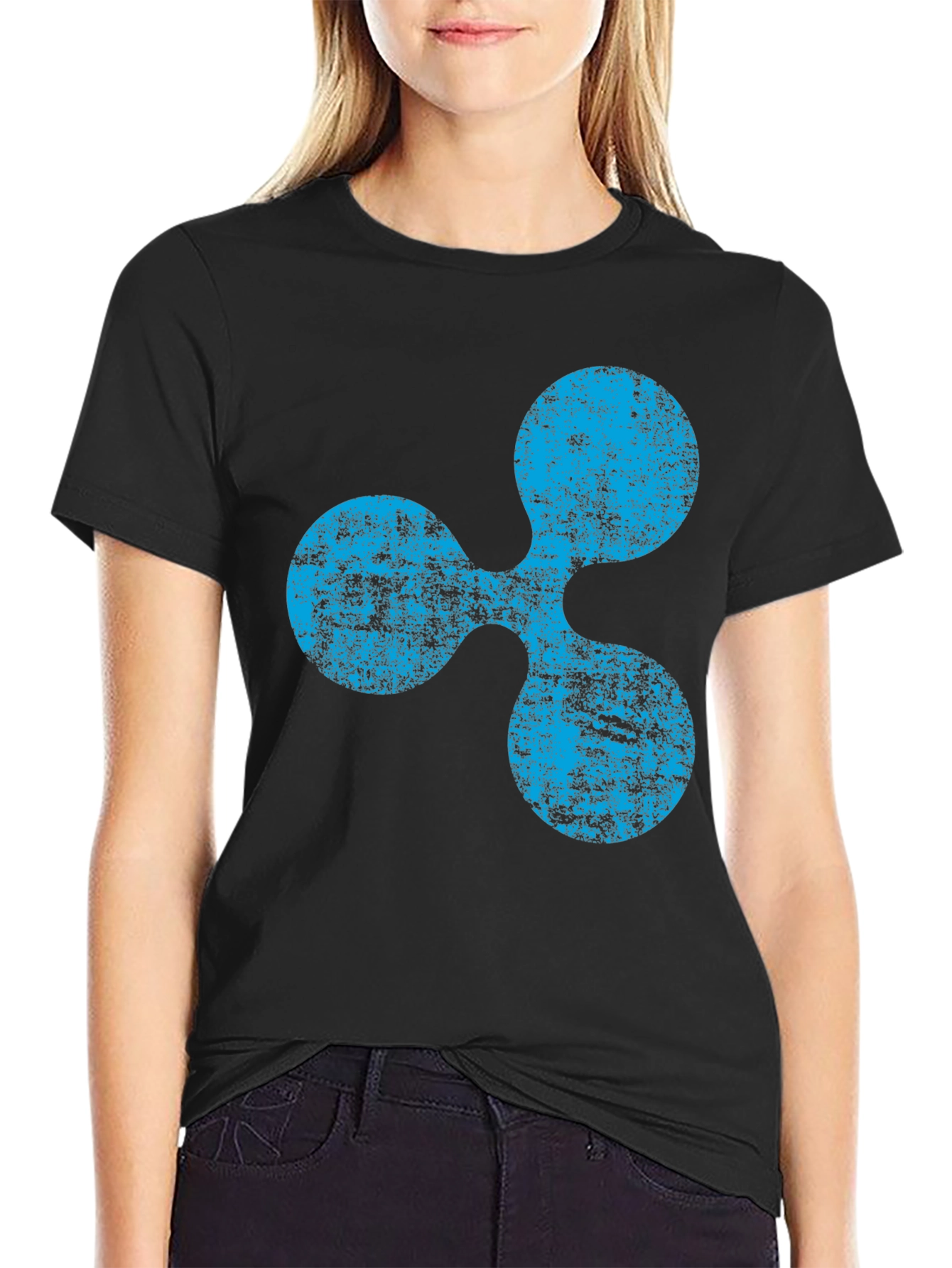 Ripple Logo Black T-Shirt - Crypto XRP Fan Apparel