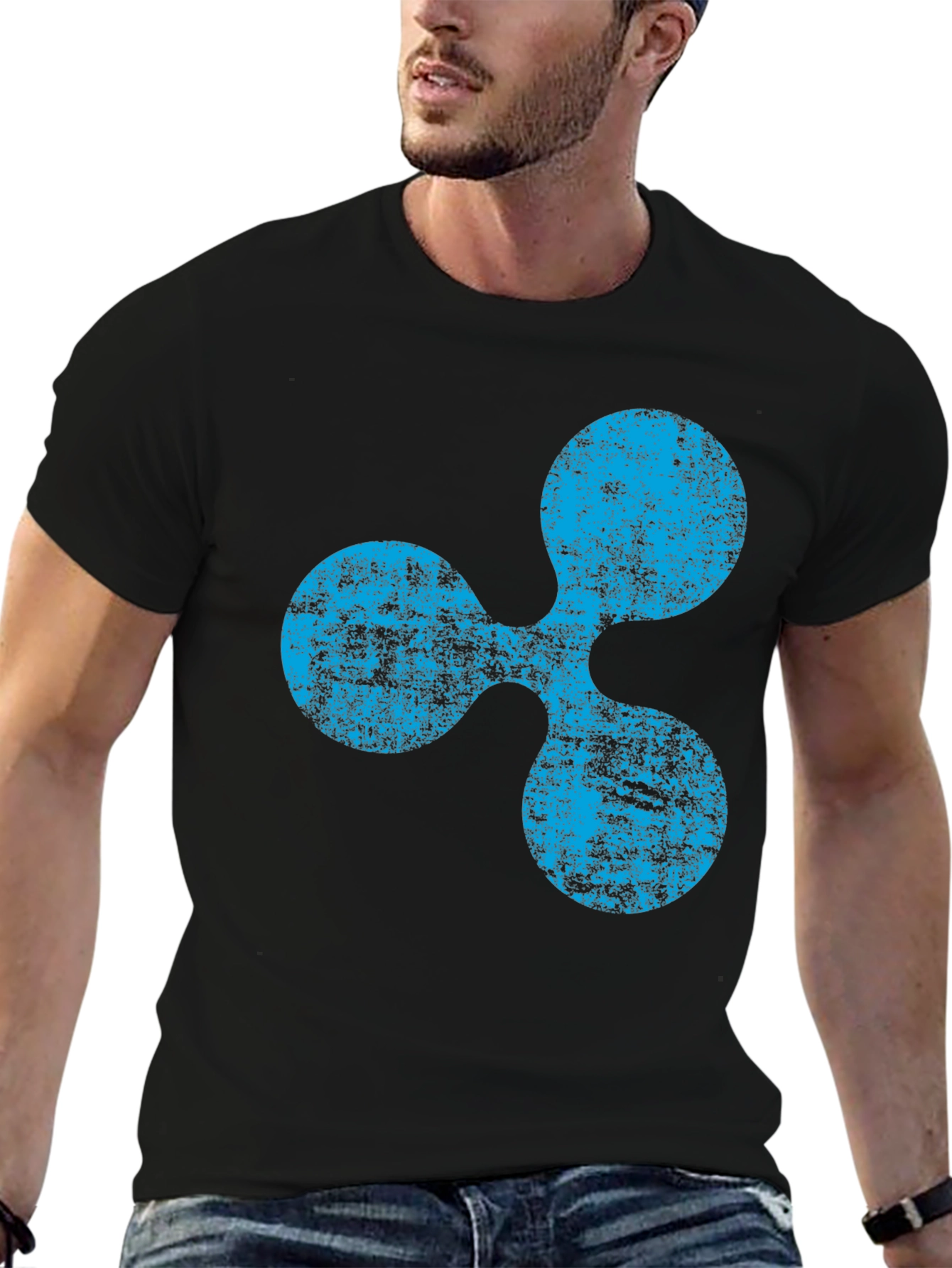 Ripple Logo Black T-Shirt - Crypto XRP Fan Apparel