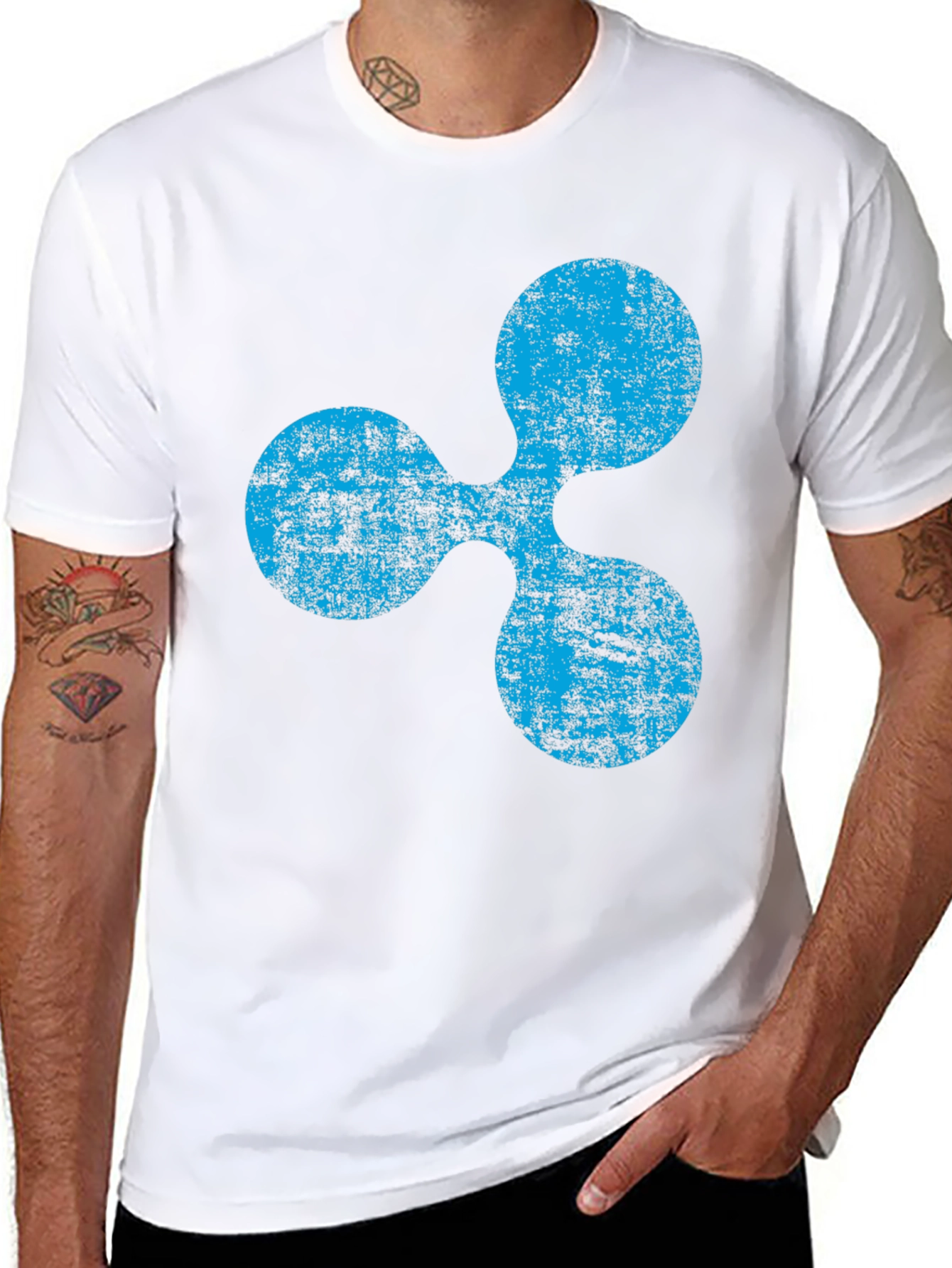 Ripple Logo Black T-Shirt - Crypto XRP Fan Apparel
