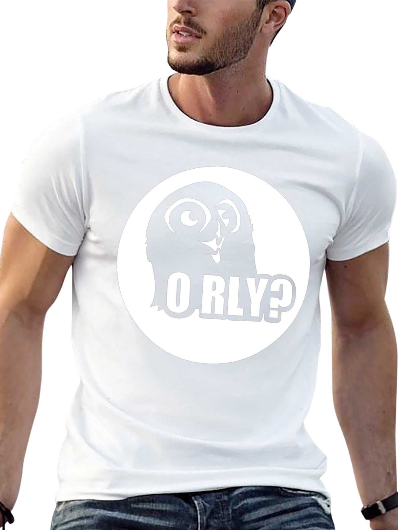 O RLY? Owl Graphic Black T-Shirt