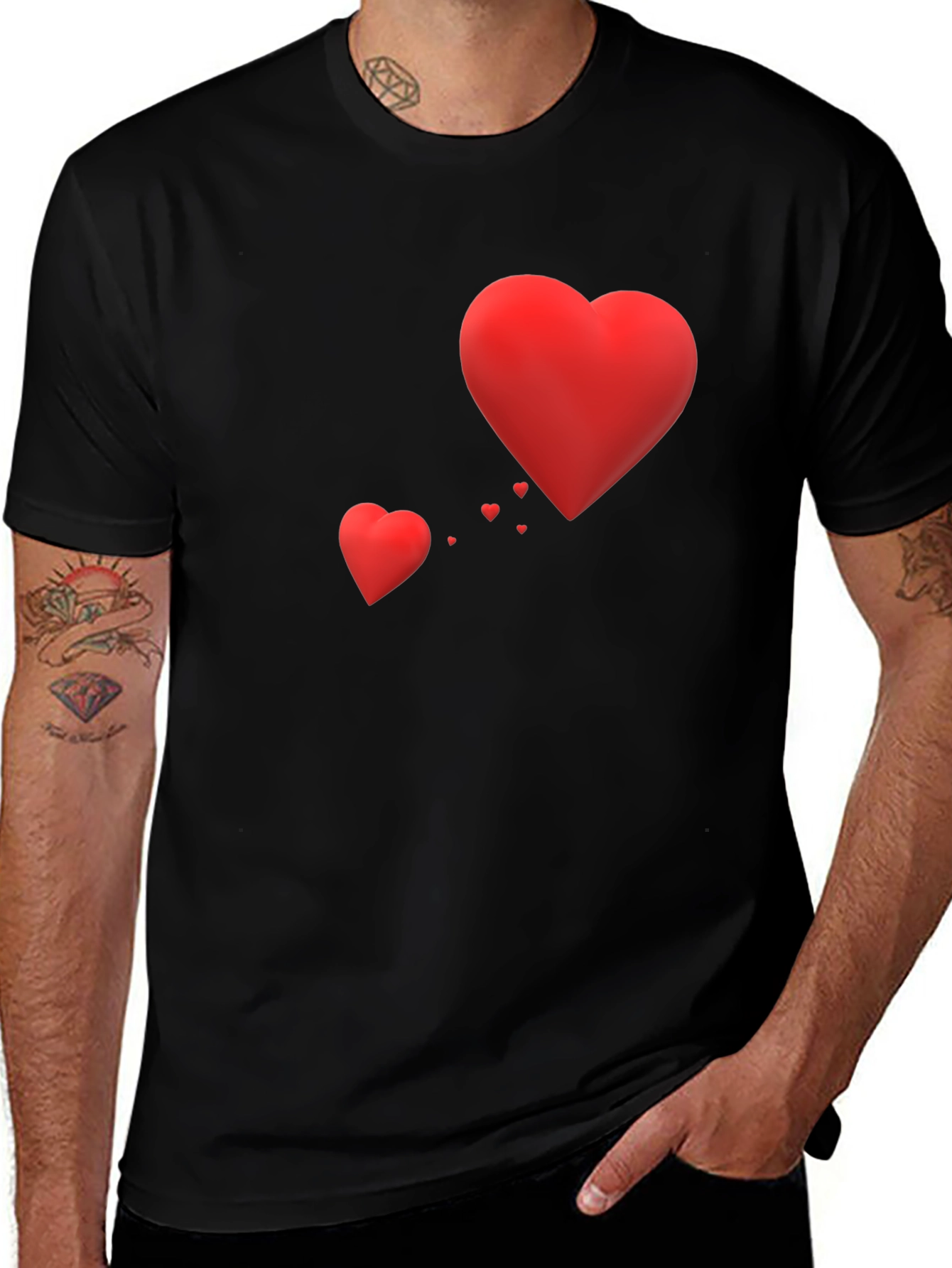 Heart Graphic T-Shirt - Valentines Day