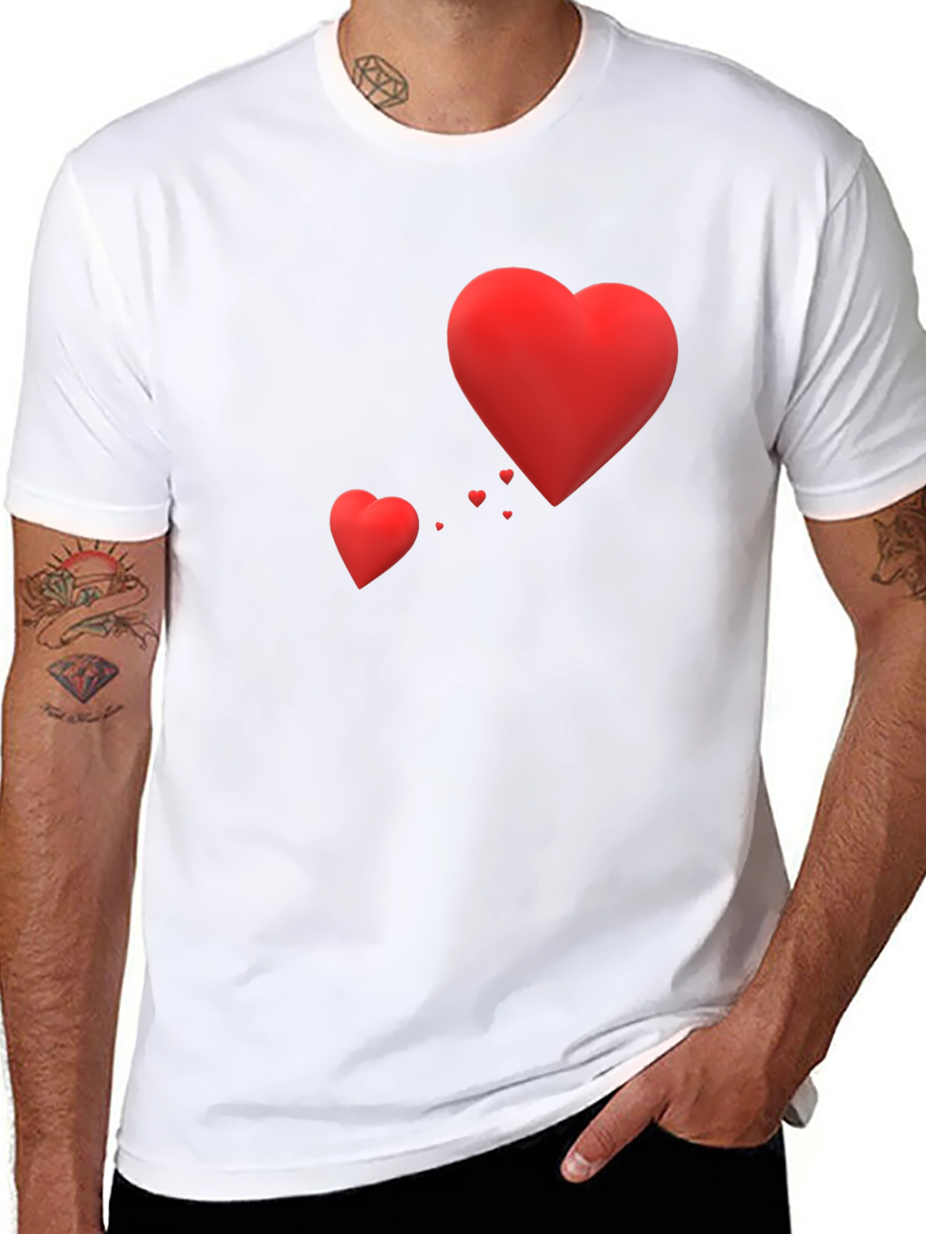 Heart Graphic T-Shirt - Valentines Day