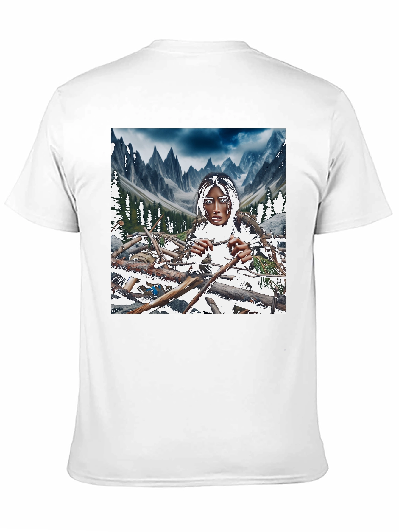 Abstract Forest T-Shirt - Black