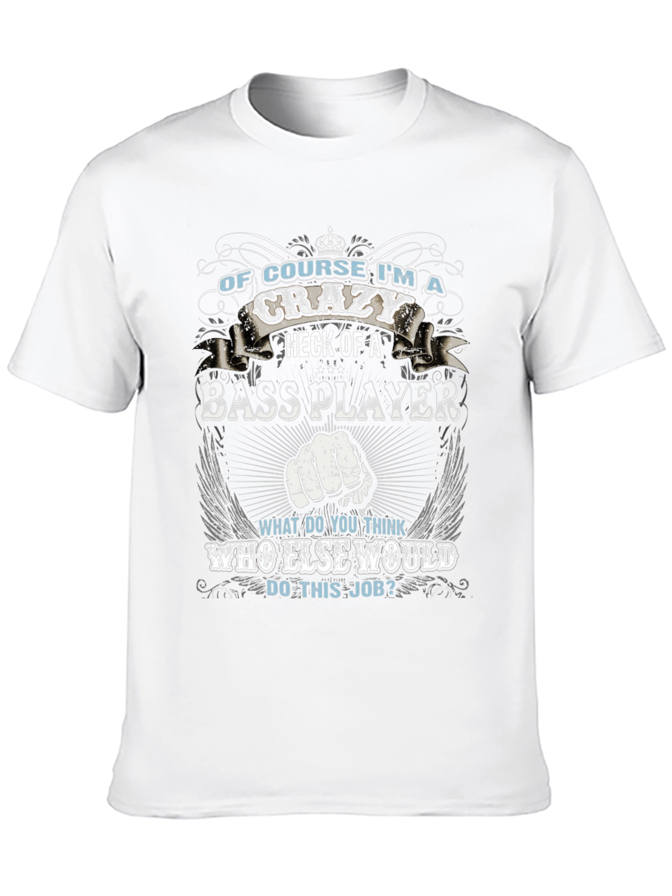 Crazy Bass Player Graphic T-Shirt
