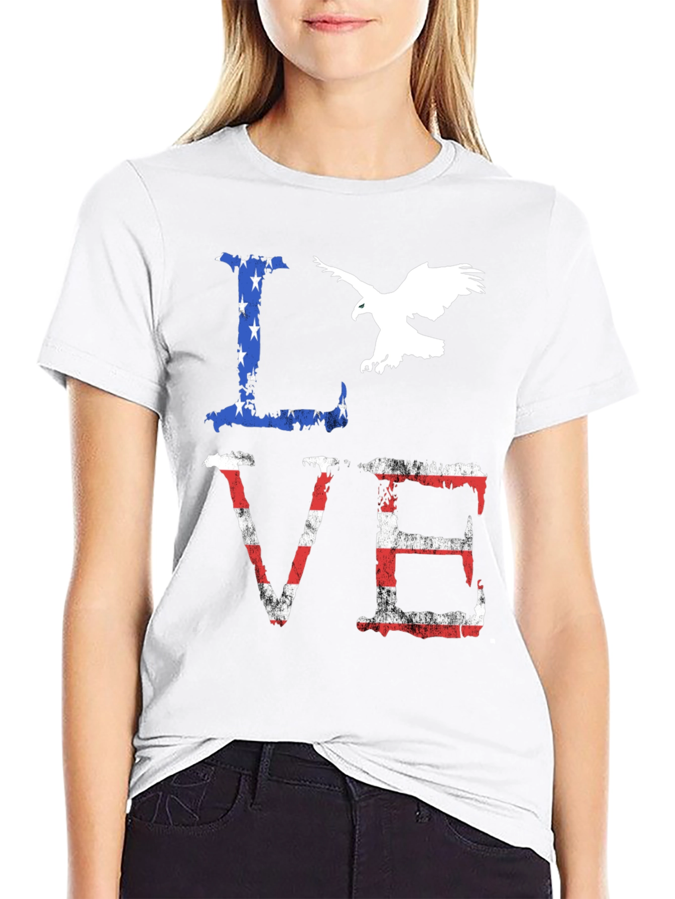 Patriotic Love Graphic T-Shirt